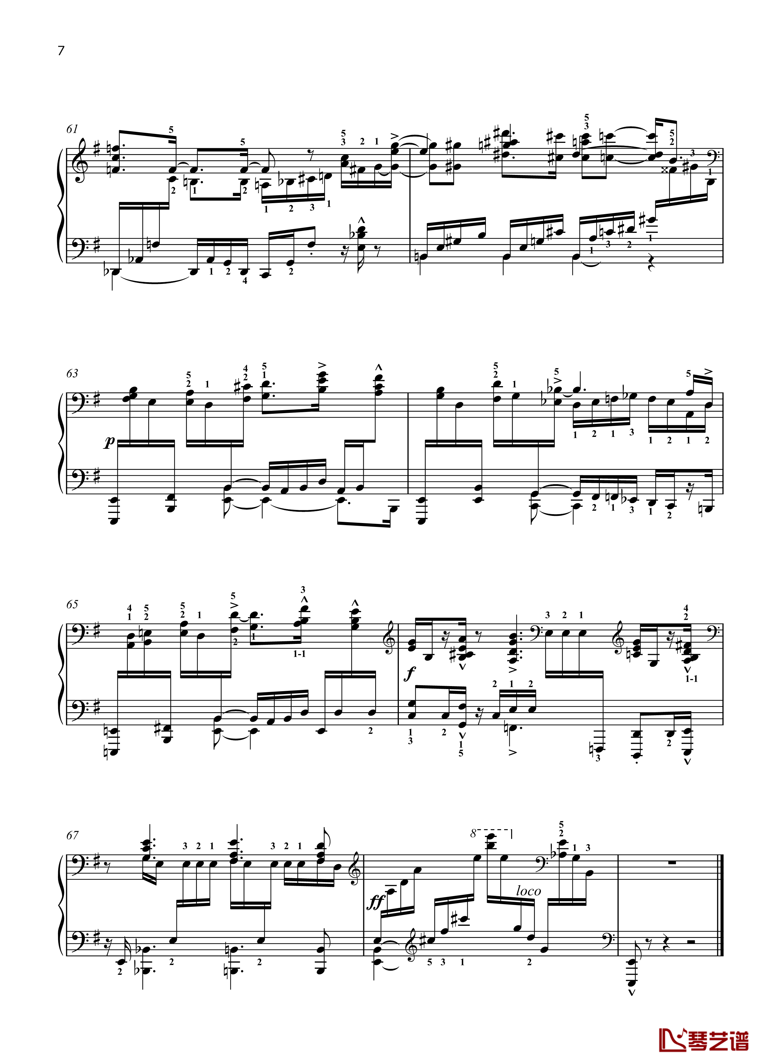 No. 3. Toccatina钢琴谱-带指法-八首音乐会练习曲 Eight Concert ?tudes Op 40-爵士-尼古拉·凯帕斯汀7