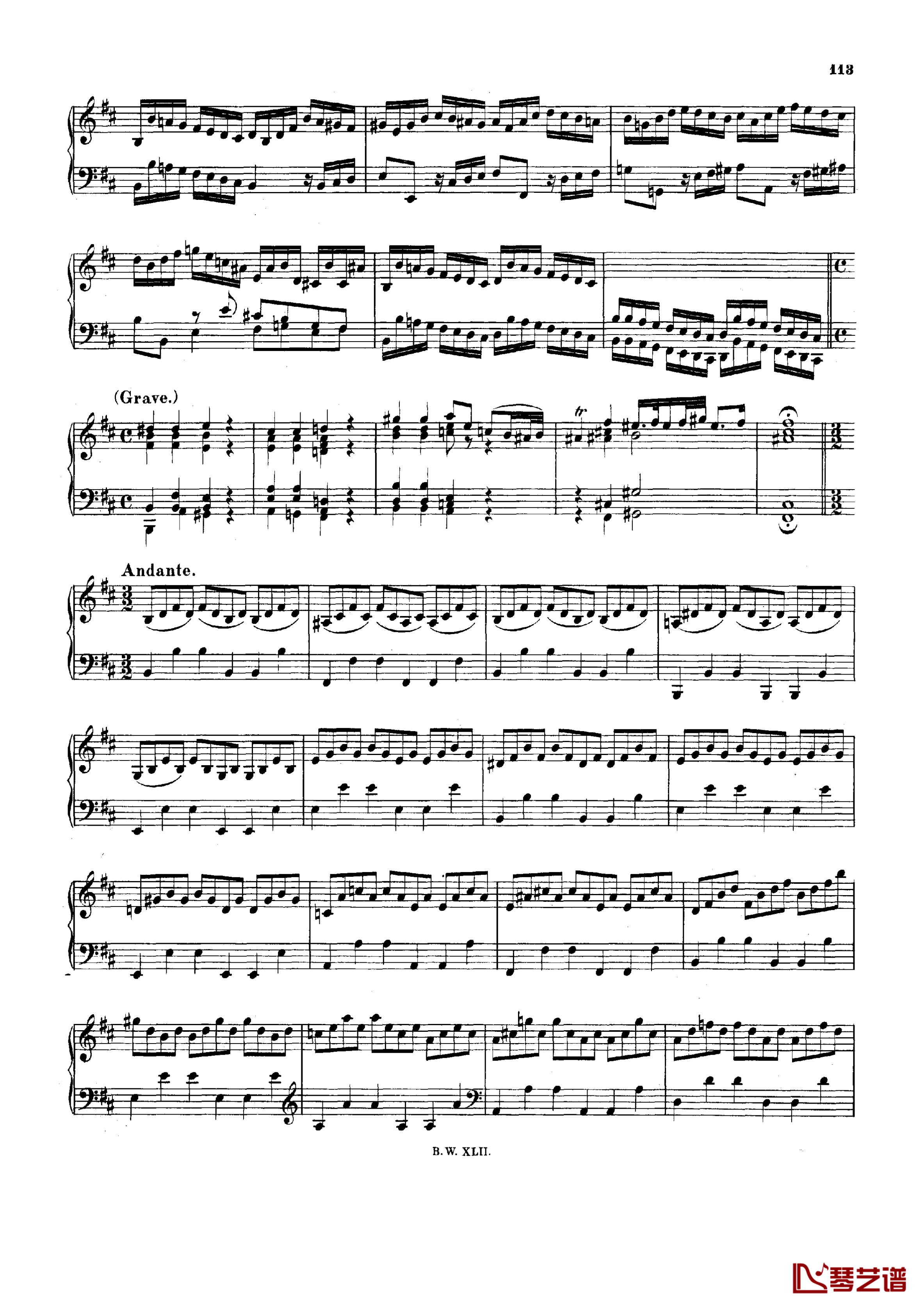 降B小调协奏曲钢琴谱-巴赫6
