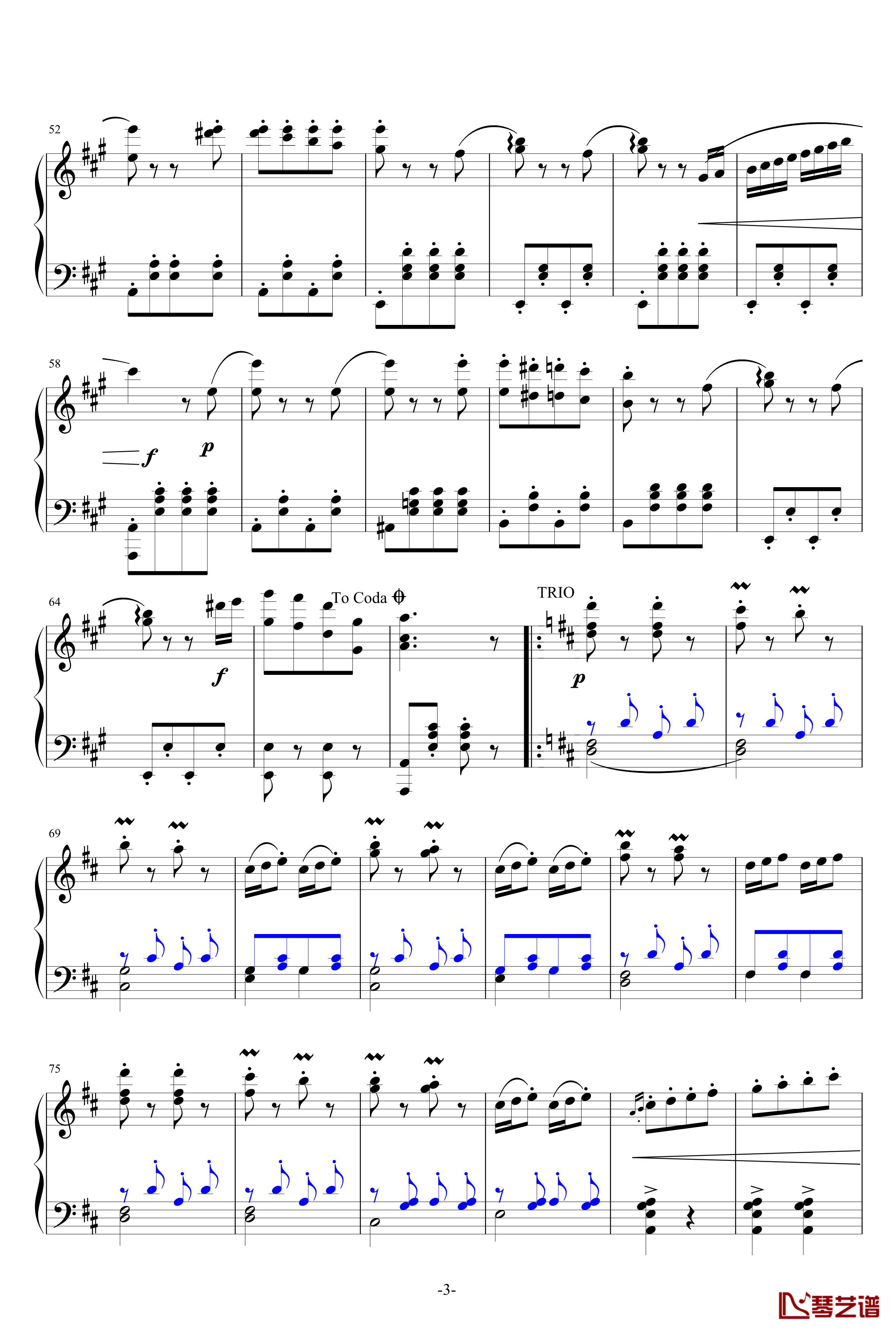 闲聊波尔卡钢琴谱-独奏版-约翰·施特劳斯3