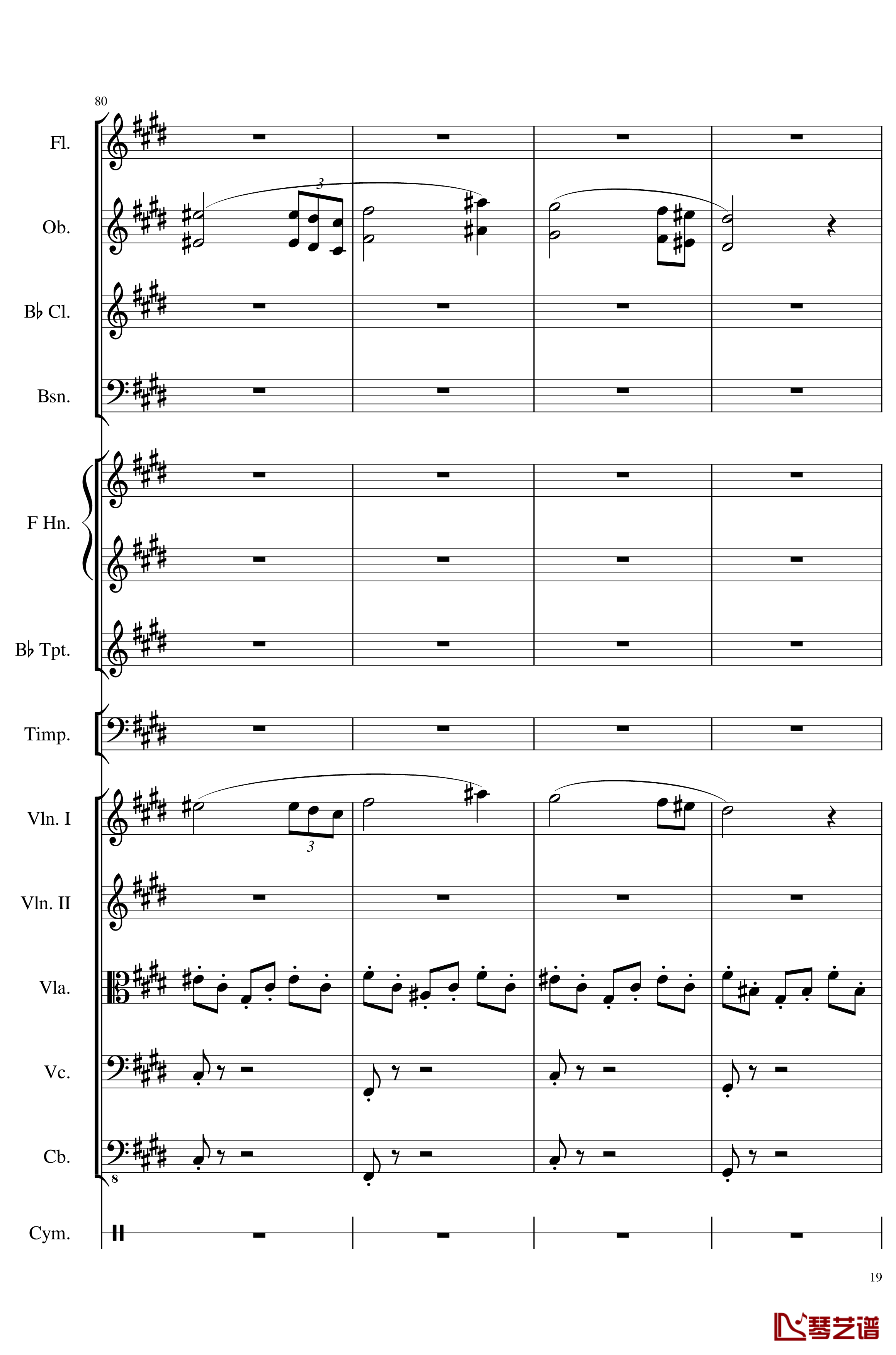 4 Contredanse for Chamber Orchestra, Op.120钢琴谱-No.3-一个球19