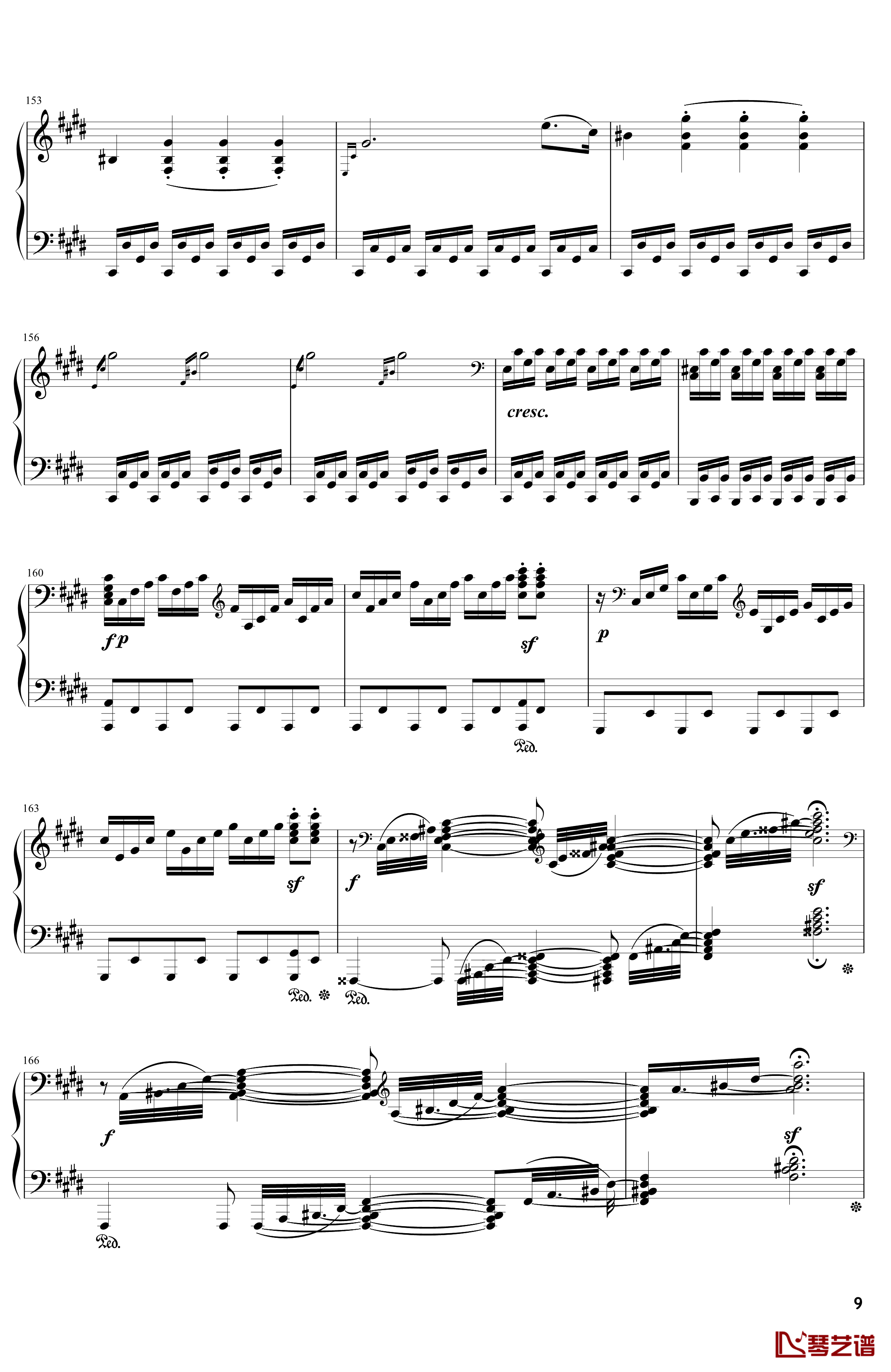 月光钢琴谱-奏鸣曲-贝多芬-beethoven9