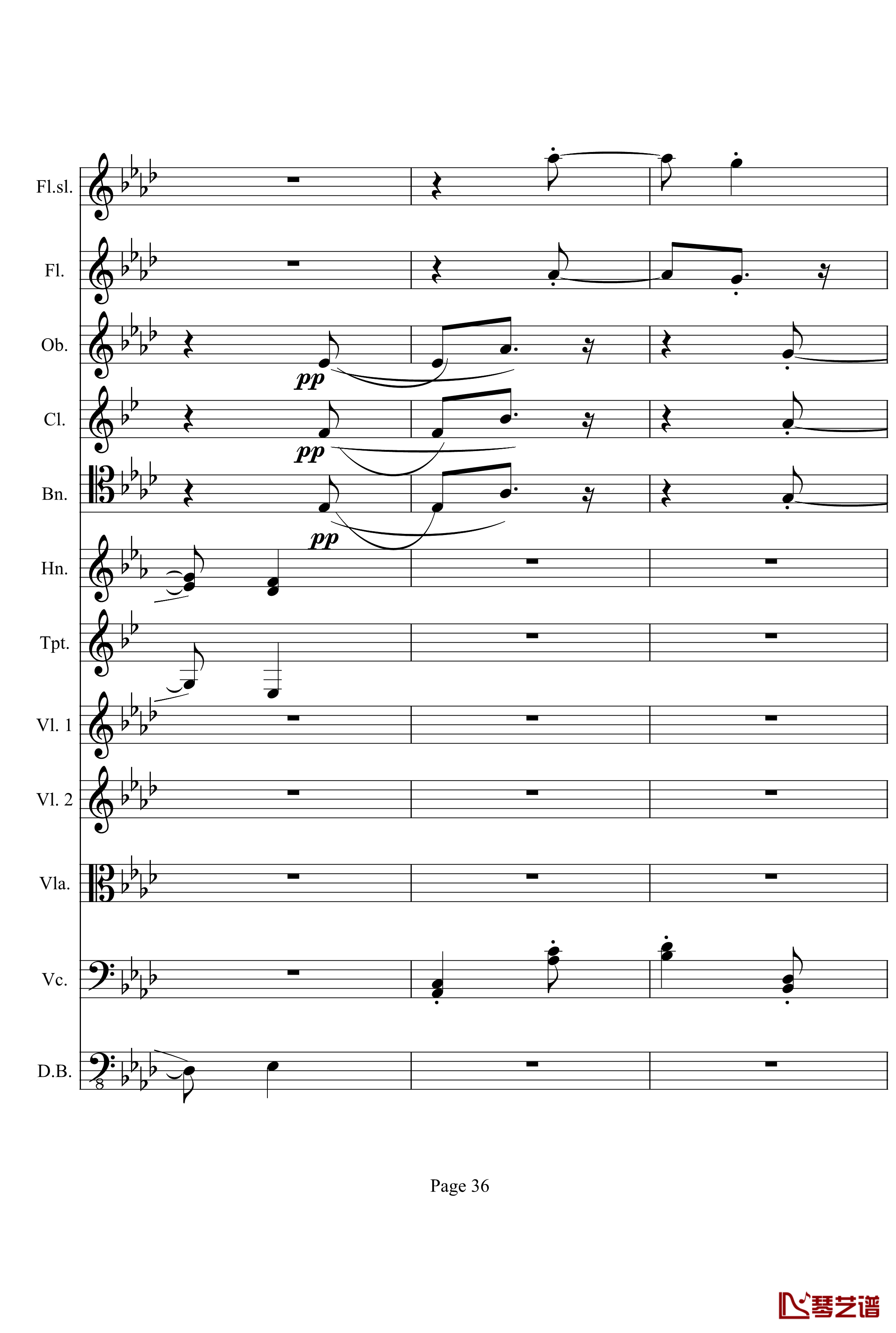 奏鸣曲之交响钢琴谱-第12首-Ⅰ-贝多芬-beethoven36