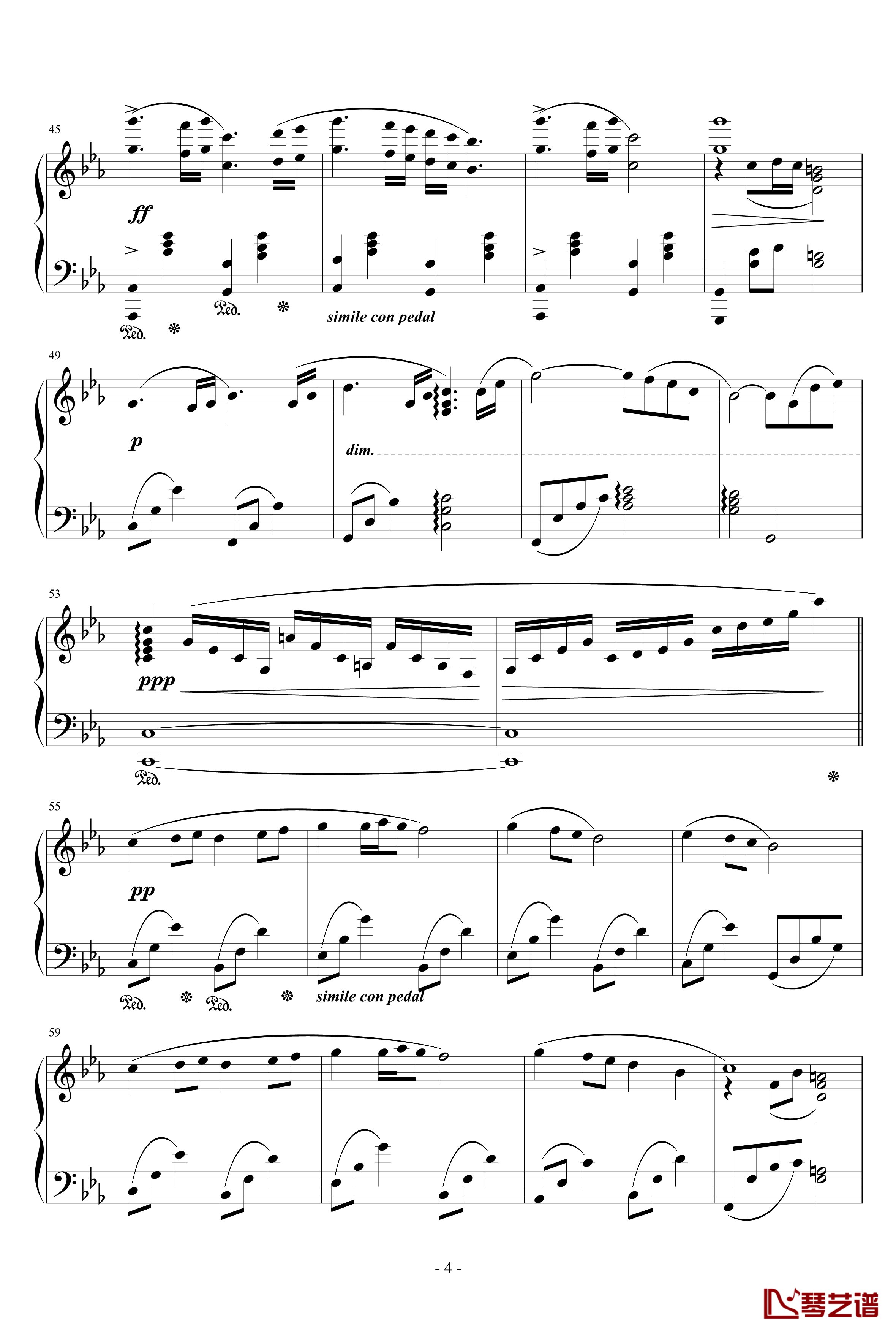 素敵だね钢琴谱-英文版-最终幻想4