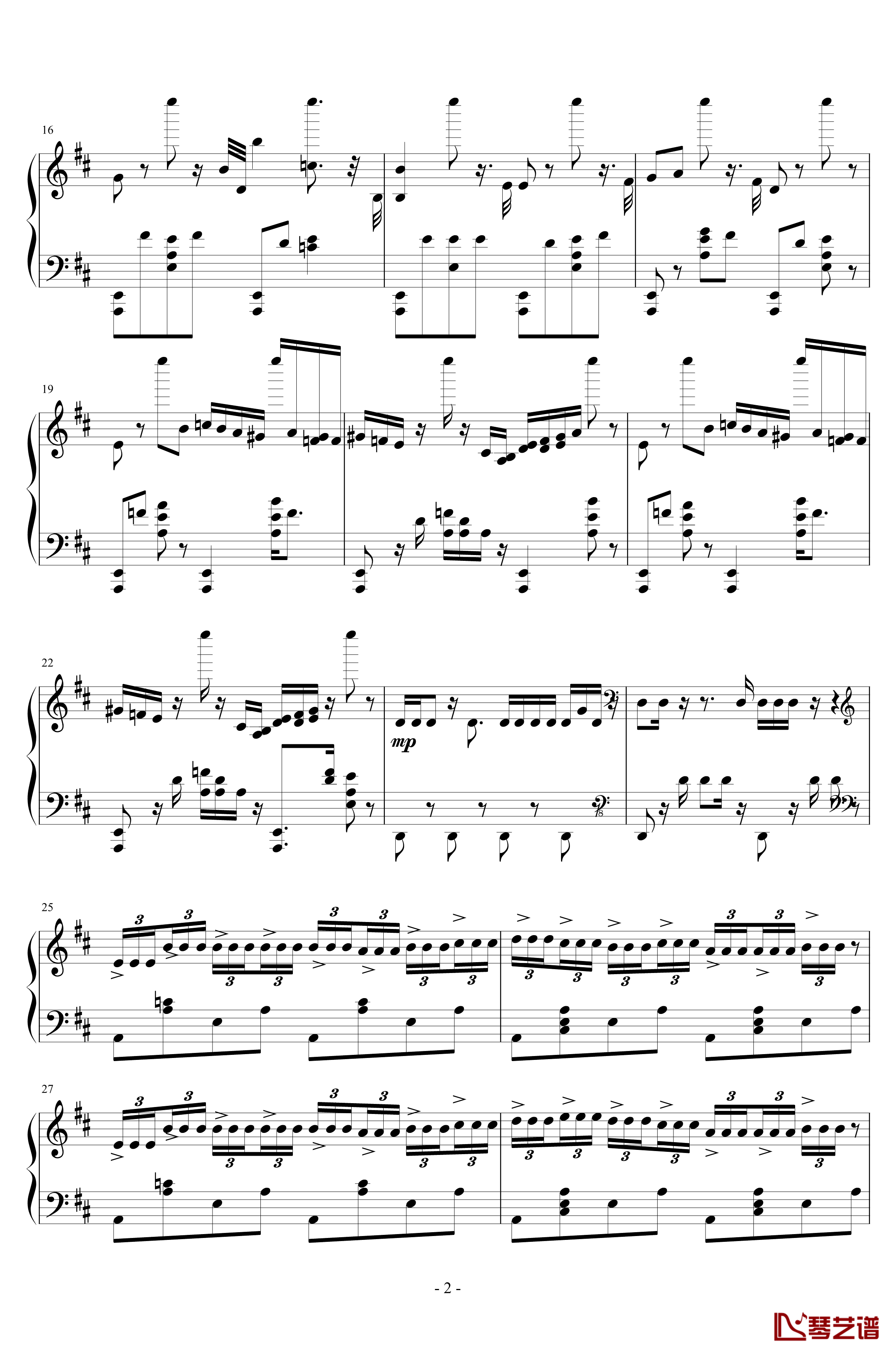Op.1 Etude 2“最古の都”钢琴谱-Fate/Grand Order-mJAT2