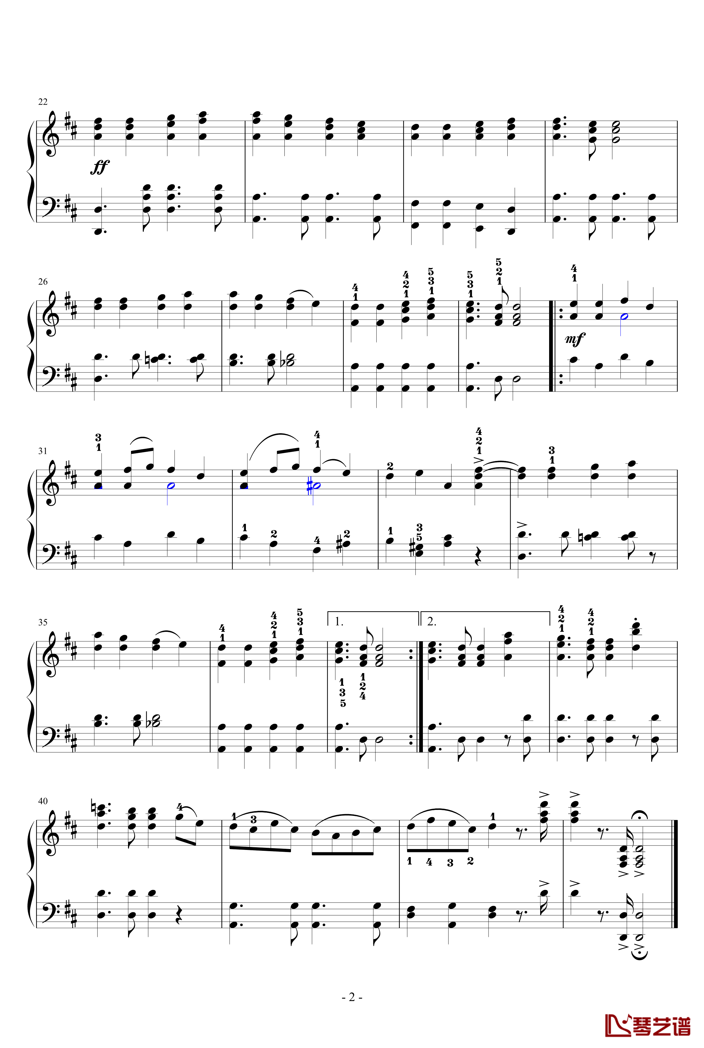 欢乐颂钢琴谱-贝多芬-beethoven2