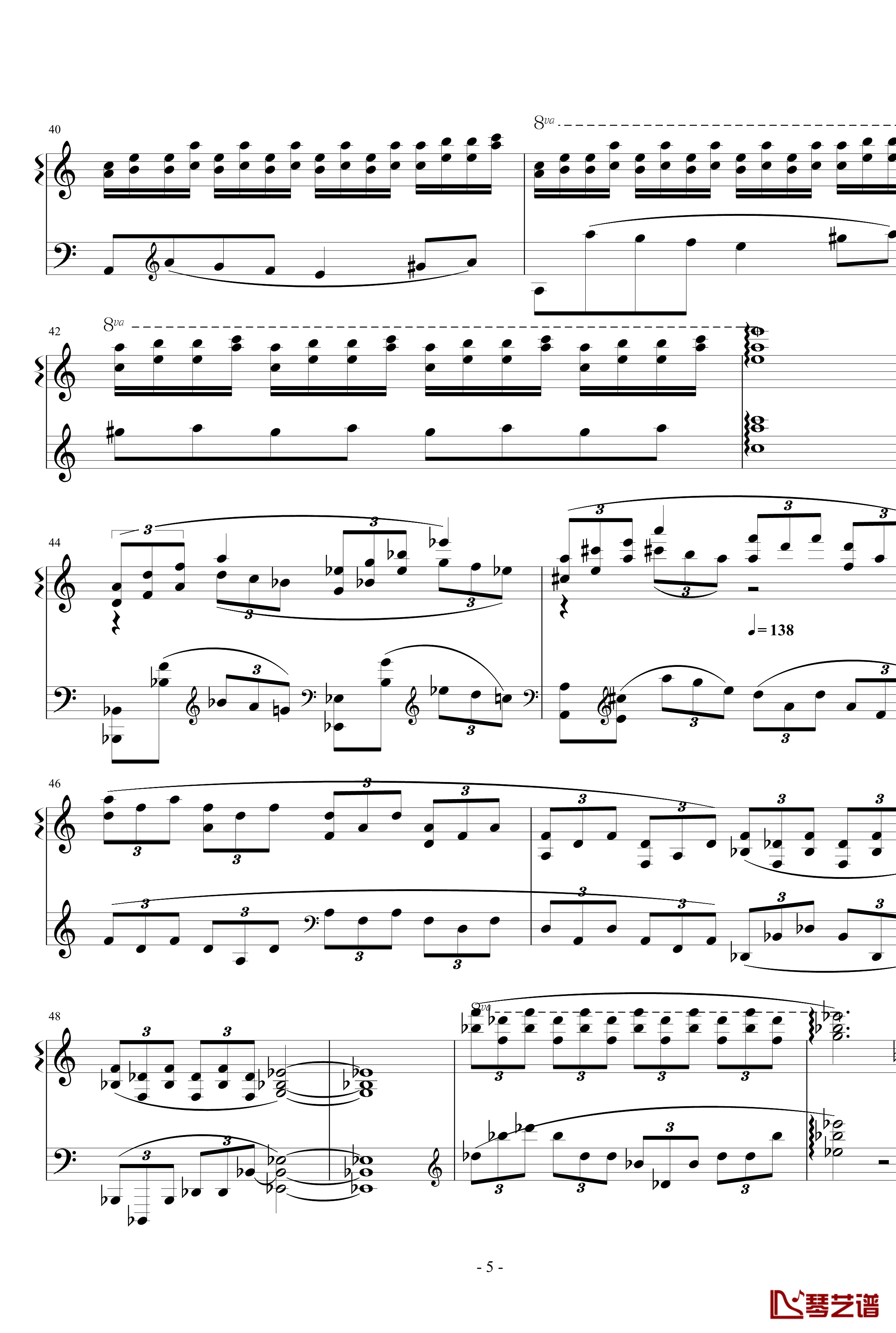 Etude in A Minor钢琴谱-Mazeppa秋涯5