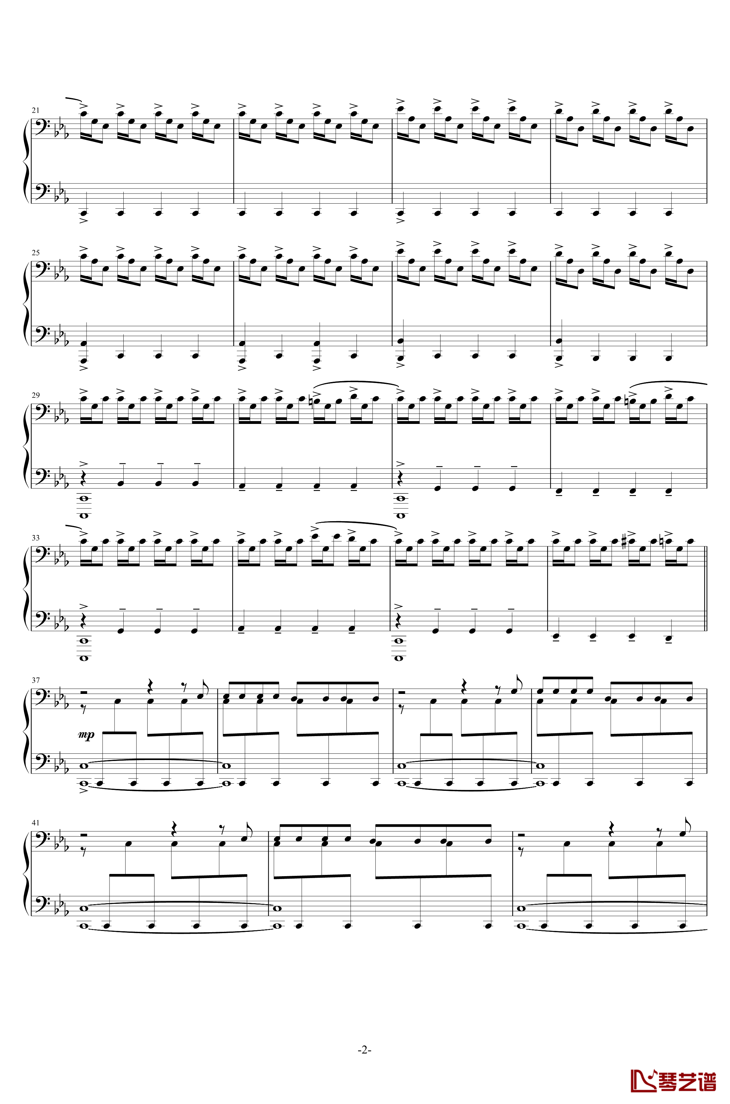 Hunk's Theme钢琴谱-生化危机2REmake-生化危机OST2