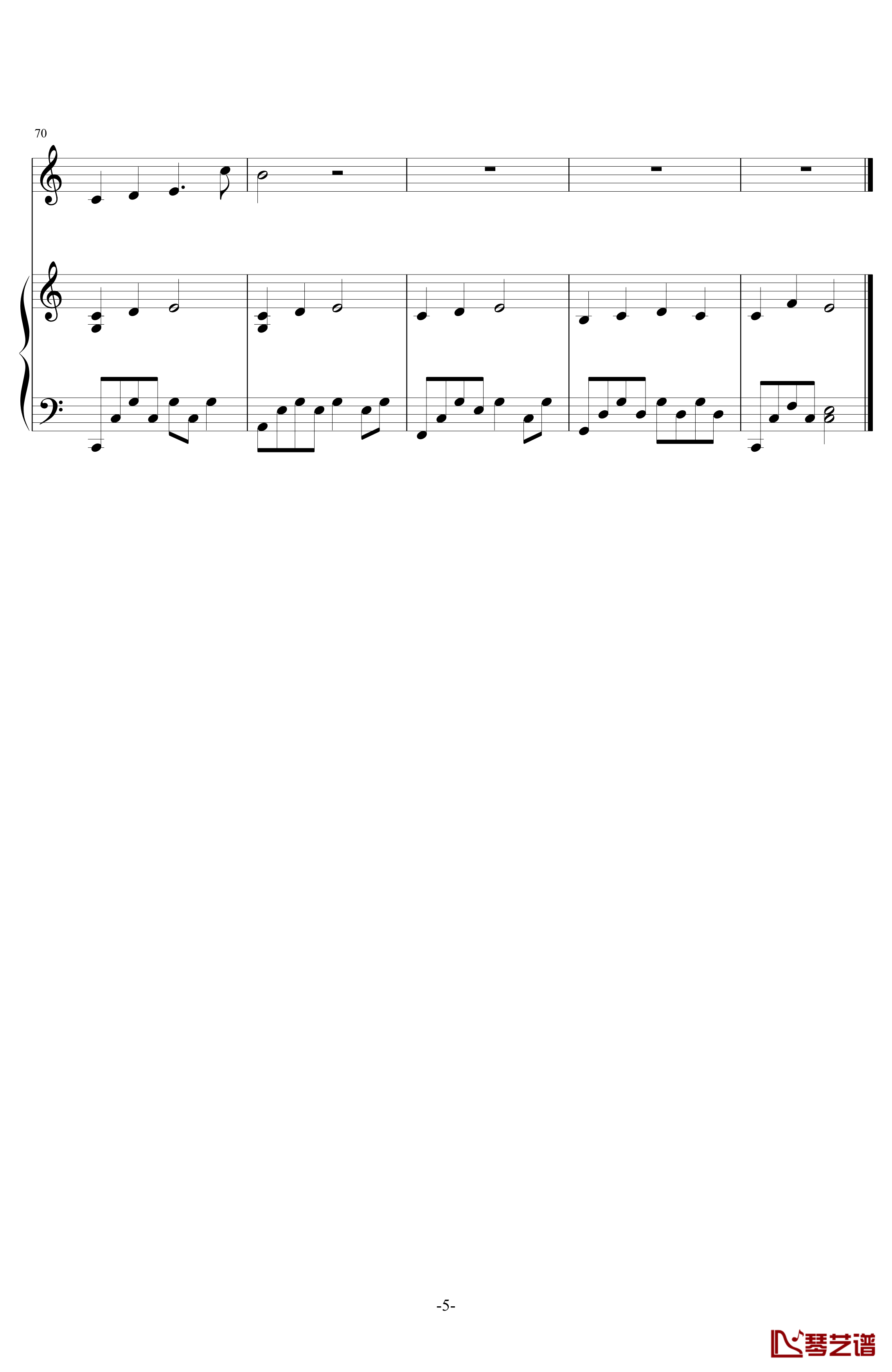 空白格钢琴谱-伴奏-蔡健雅5