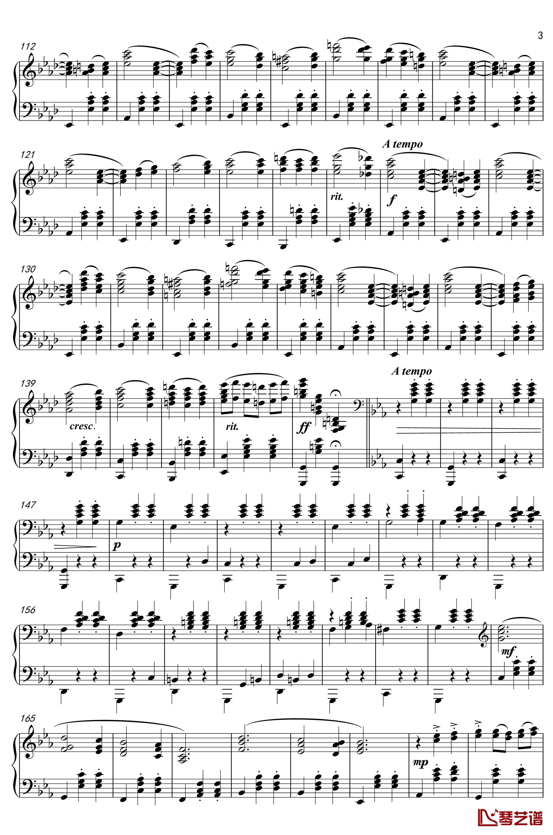 第二号华尔兹钢琴谱-the Second Waltz-Dimitri Shostakovitch3
