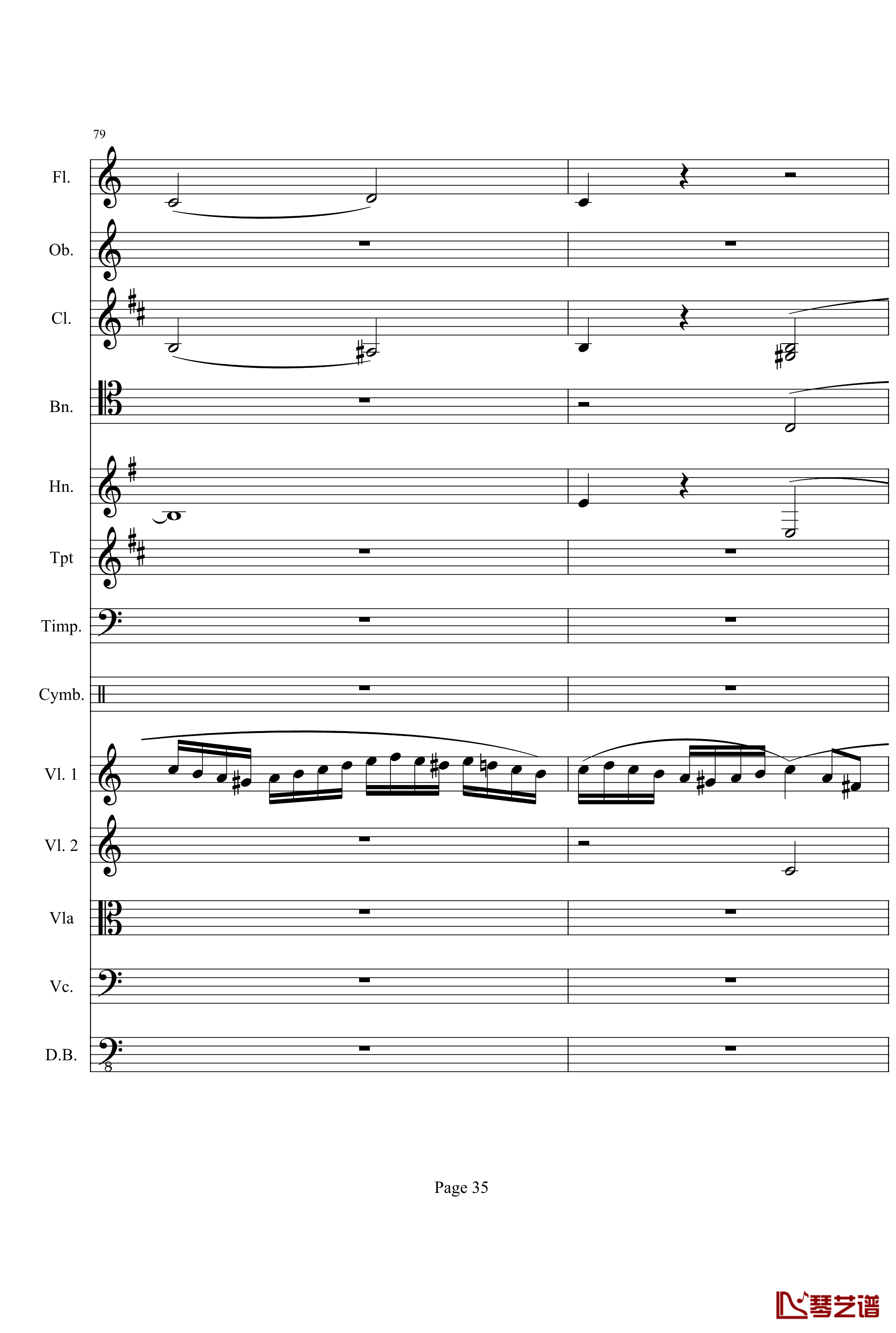 奏鸣曲之交响钢琴谱-第21-Ⅰ-贝多芬-beethoven35
