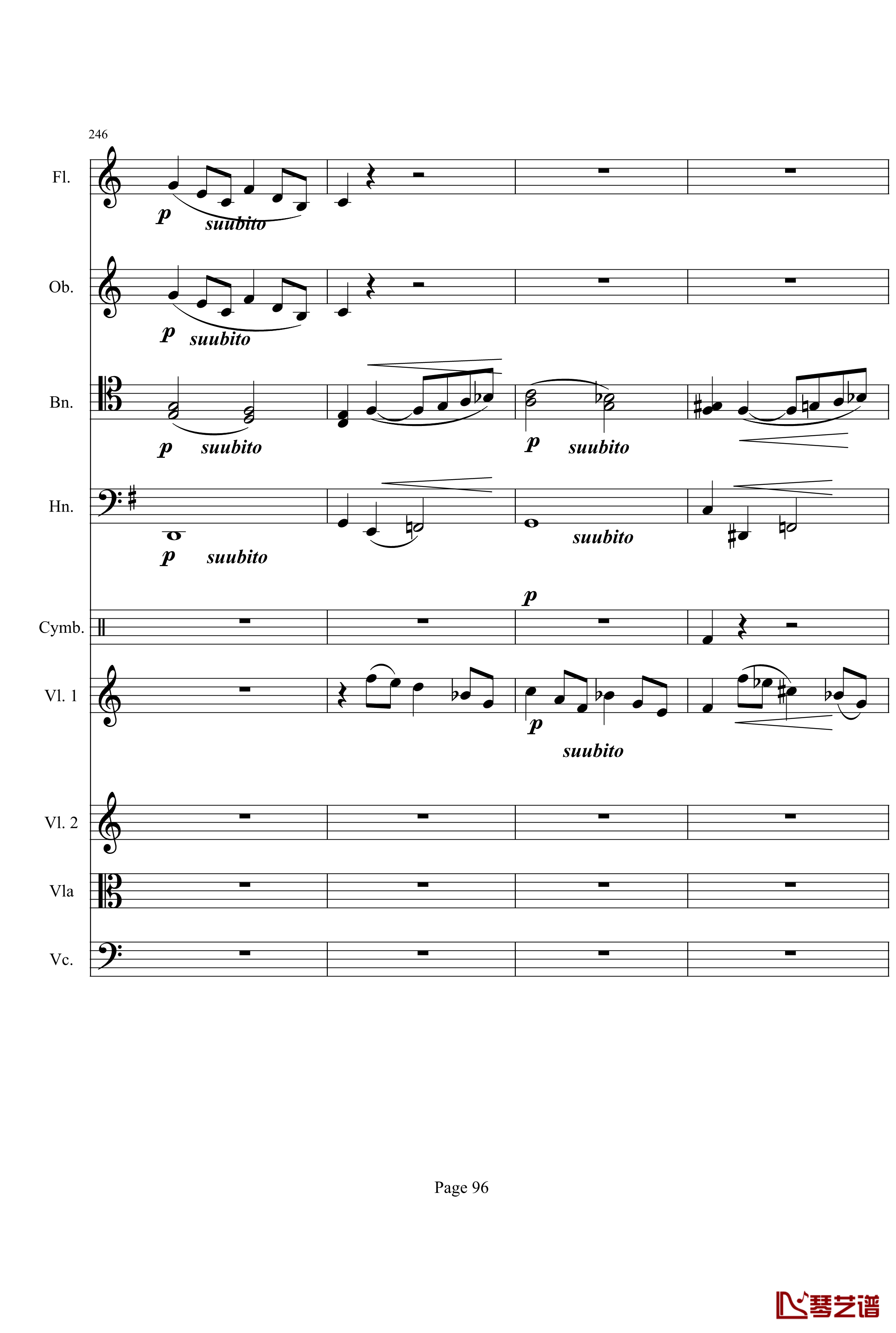 奏鸣曲之交响钢琴谱-第21-Ⅰ-贝多芬-beethoven96
