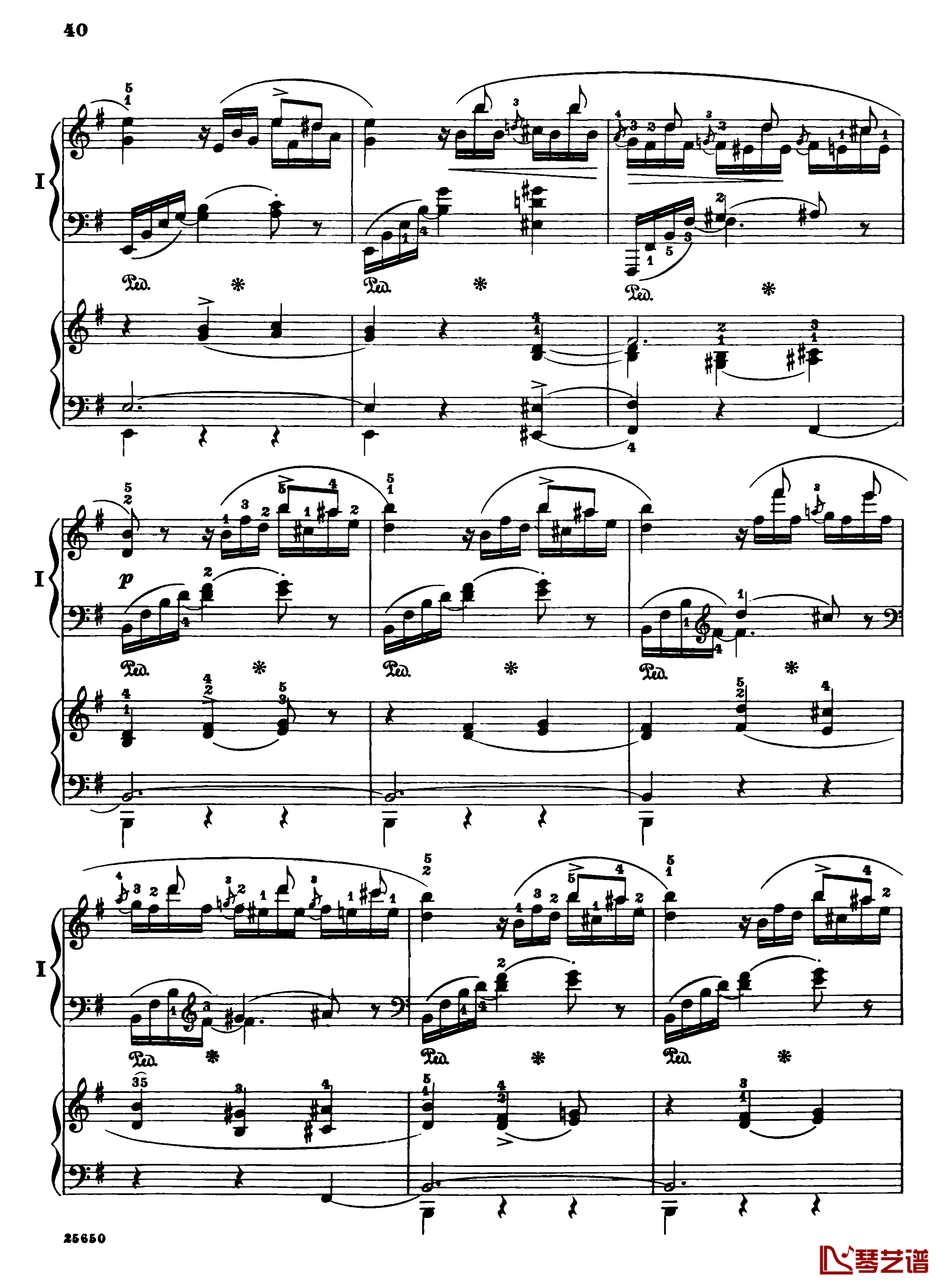 肖邦第一钢琴协奏曲钢琴谱-肖邦42