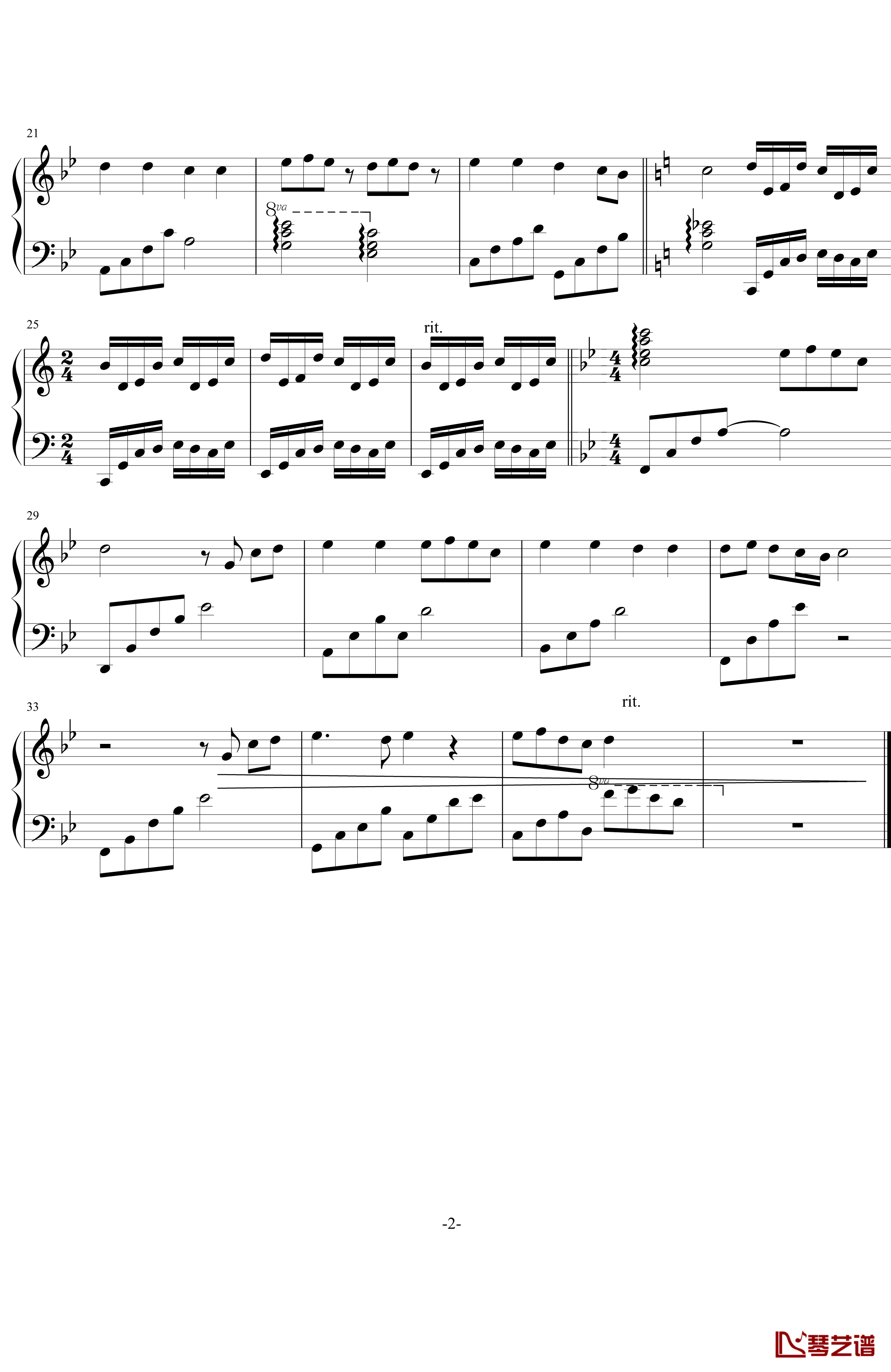 泣钢琴谱-swenl2