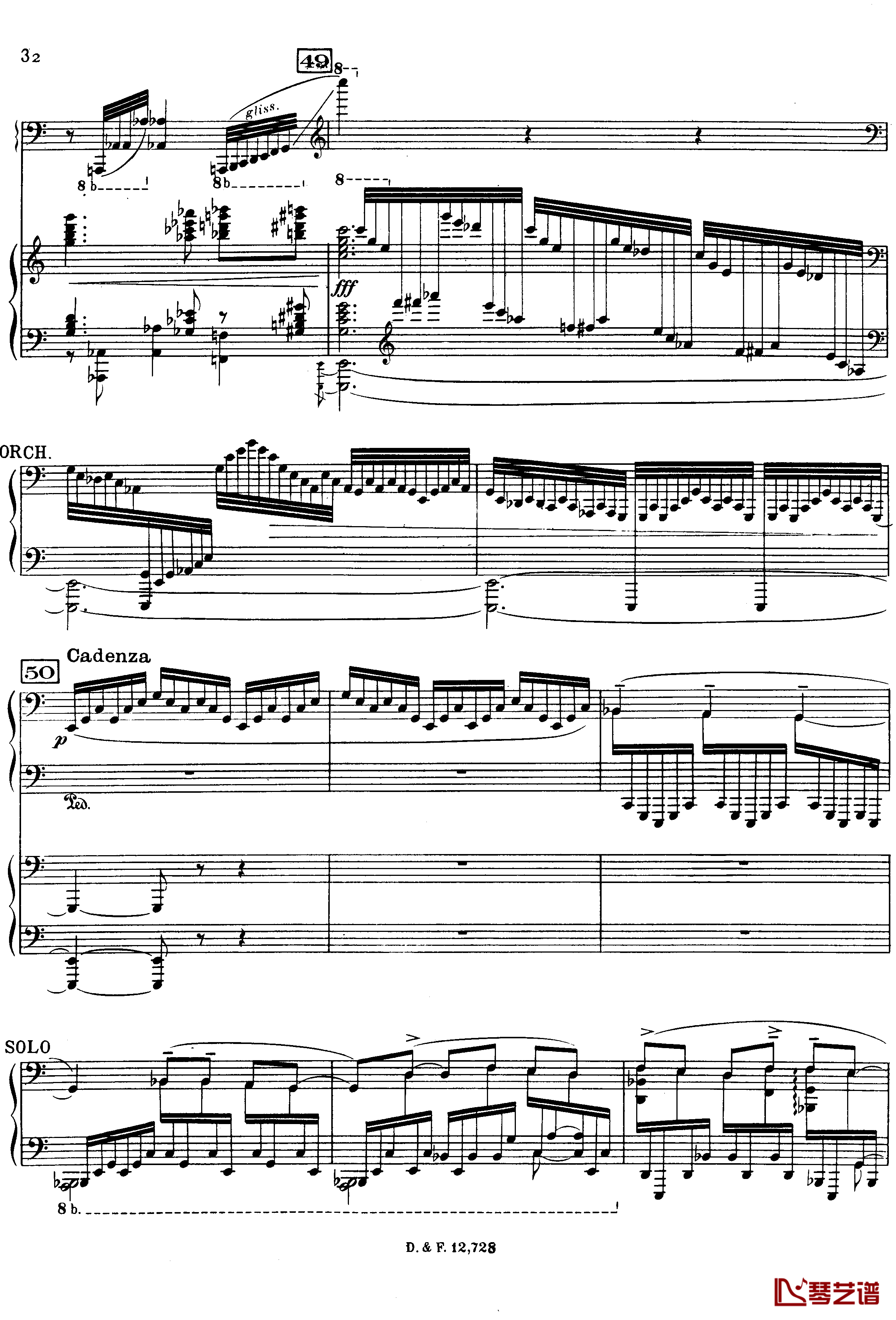 左手钢琴协奏曲钢琴谱-拉威尔-Ravel32