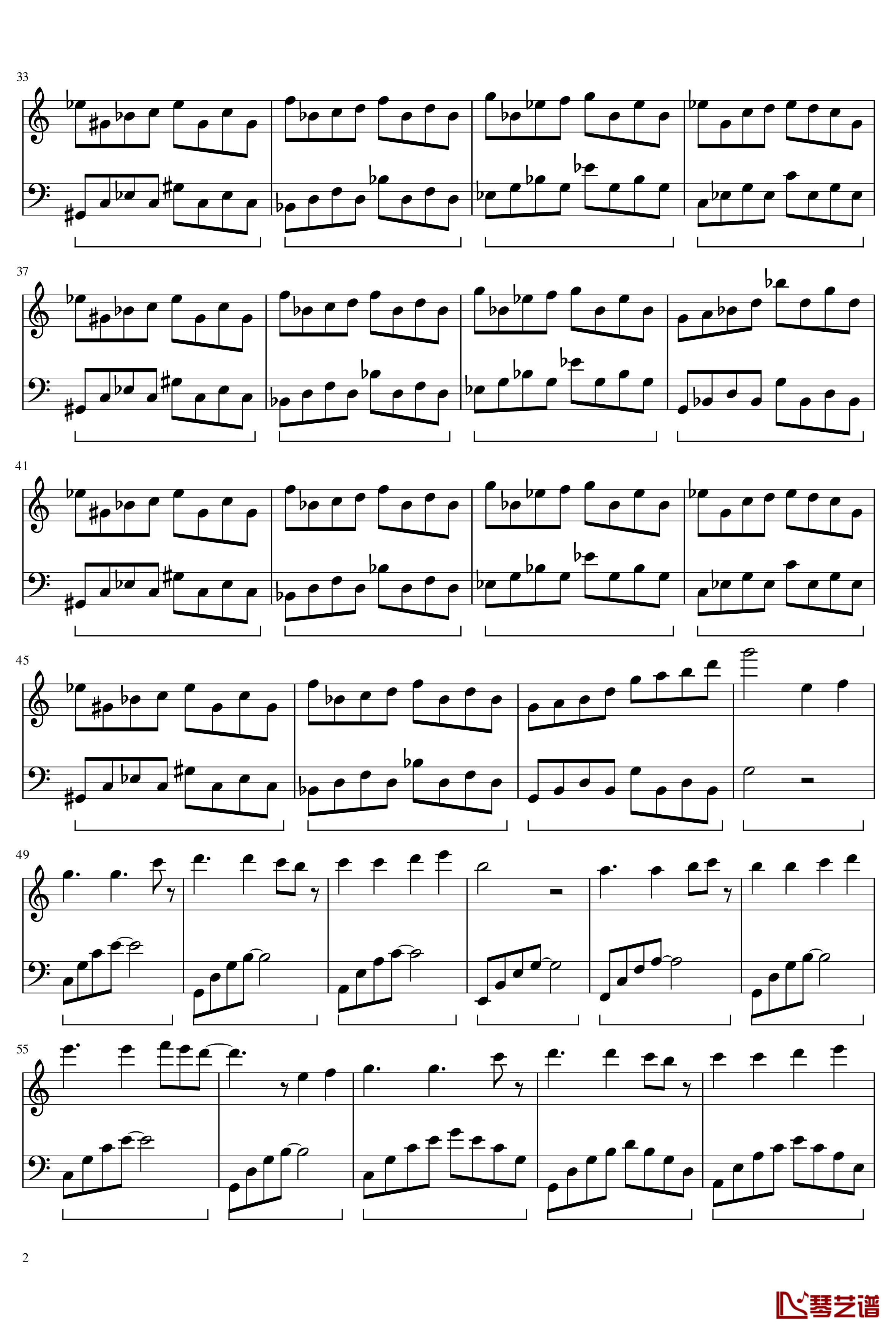 Estavius钢琴谱-piano-史诗幻想-游戏《史诗幻想》配乐2