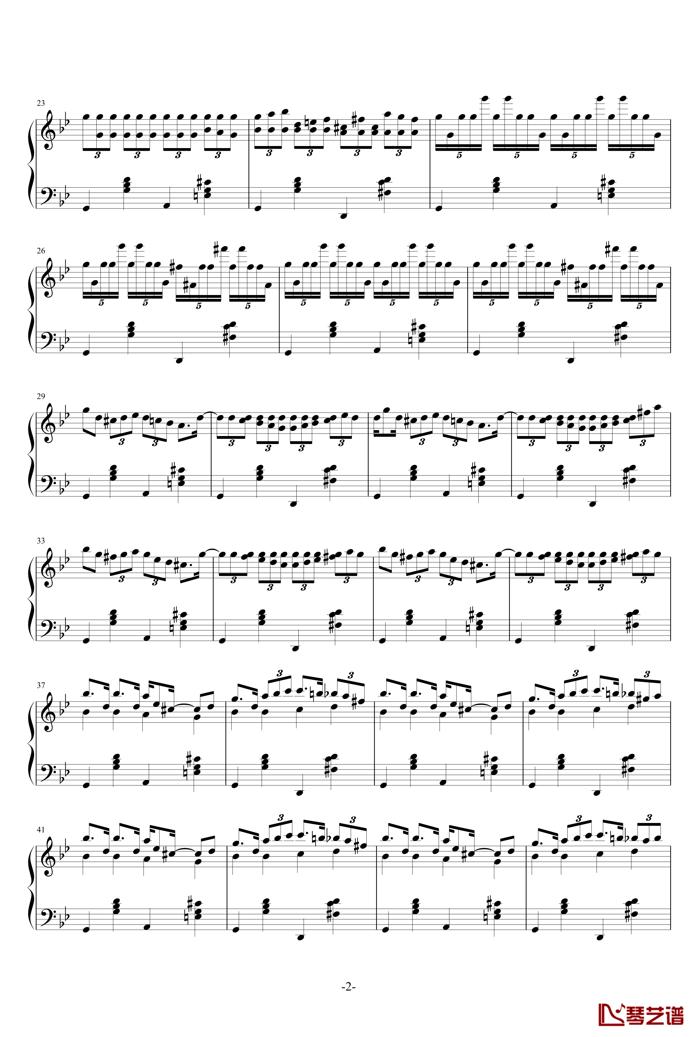 无题曲钢琴谱-乐之琴2