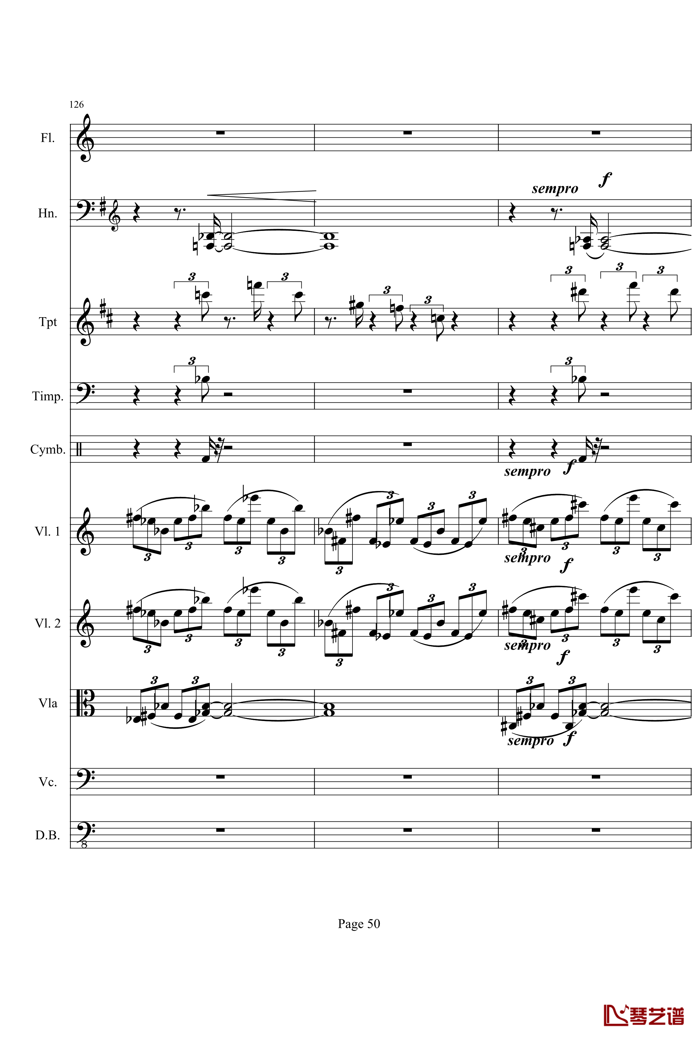 奏鸣曲之交响钢琴谱-第21-Ⅰ-贝多芬-beethoven50
