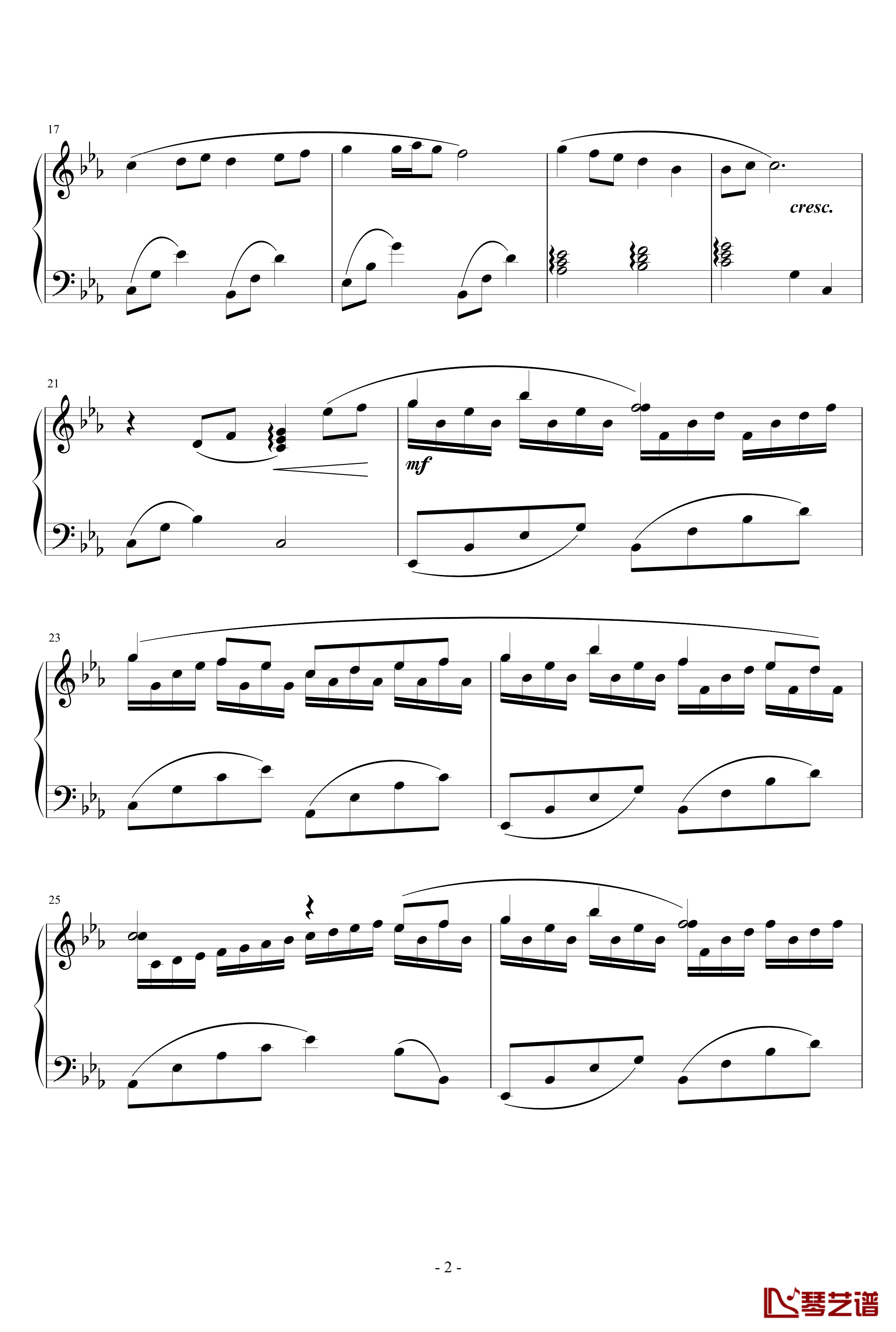 素敵だね钢琴谱-英文版-最终幻想2
