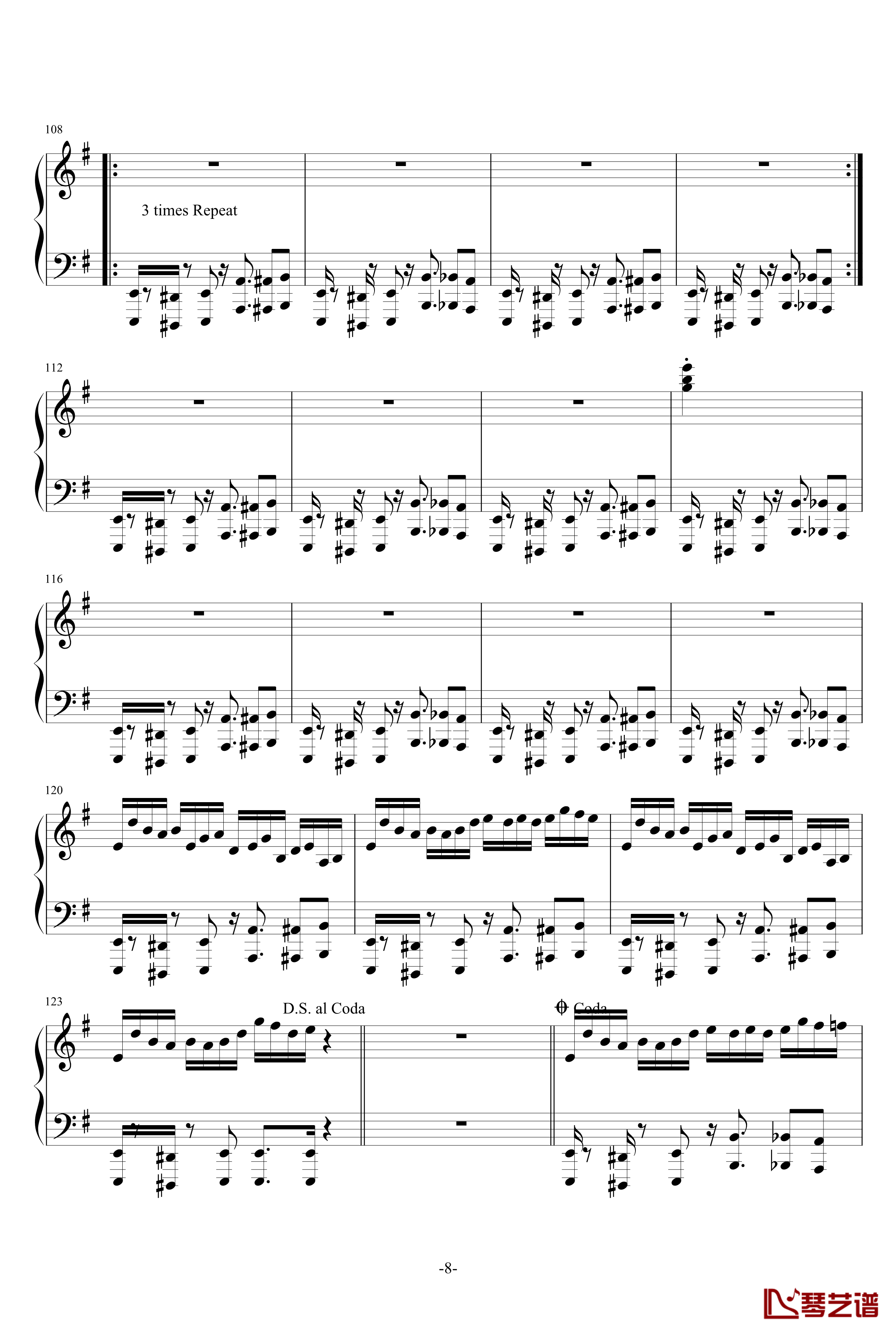 ダイナマイト钢琴谱-pia-no-jac·炸药-风神雷神8