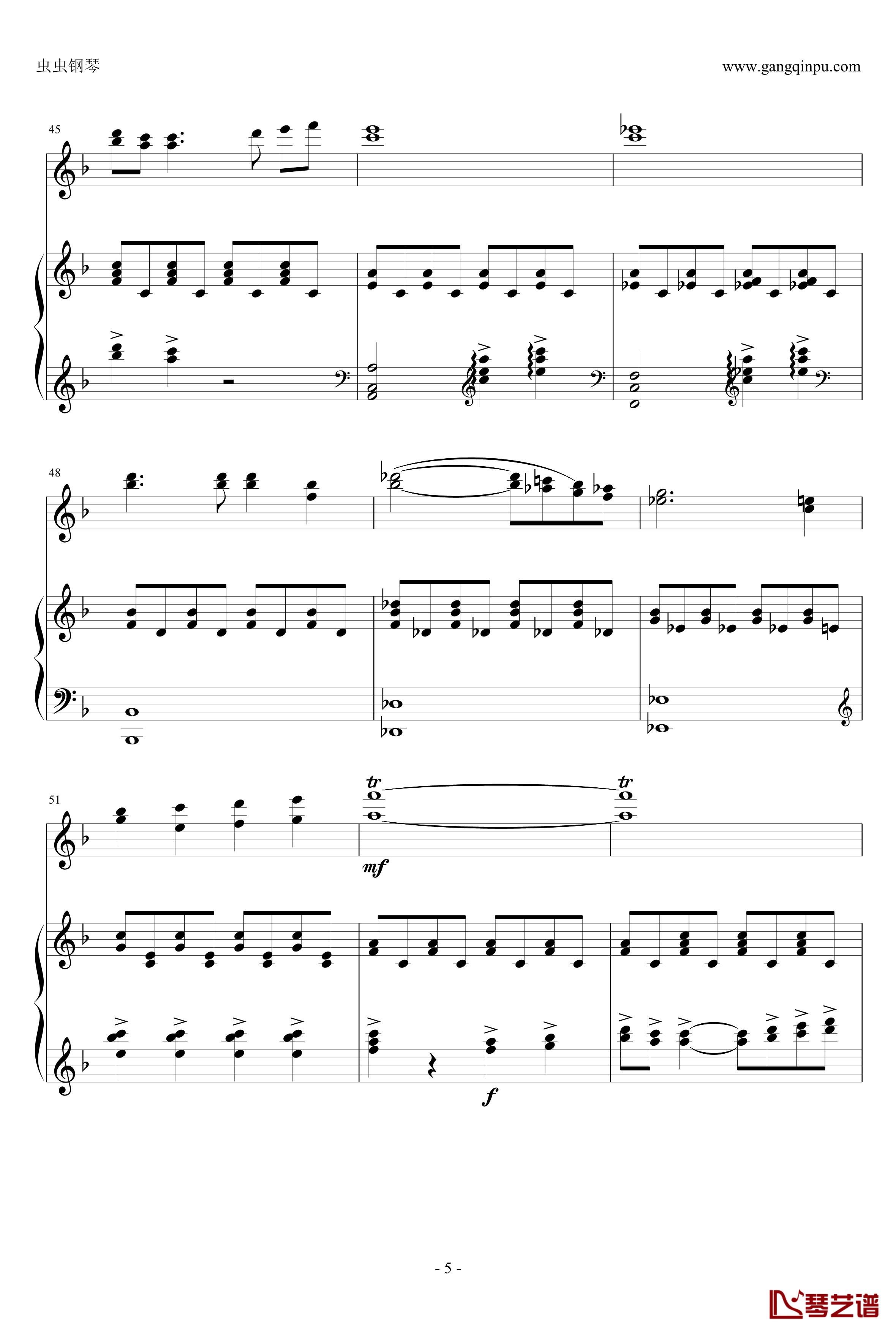 旋律钢琴谱-丁晓峰-有两个试听5