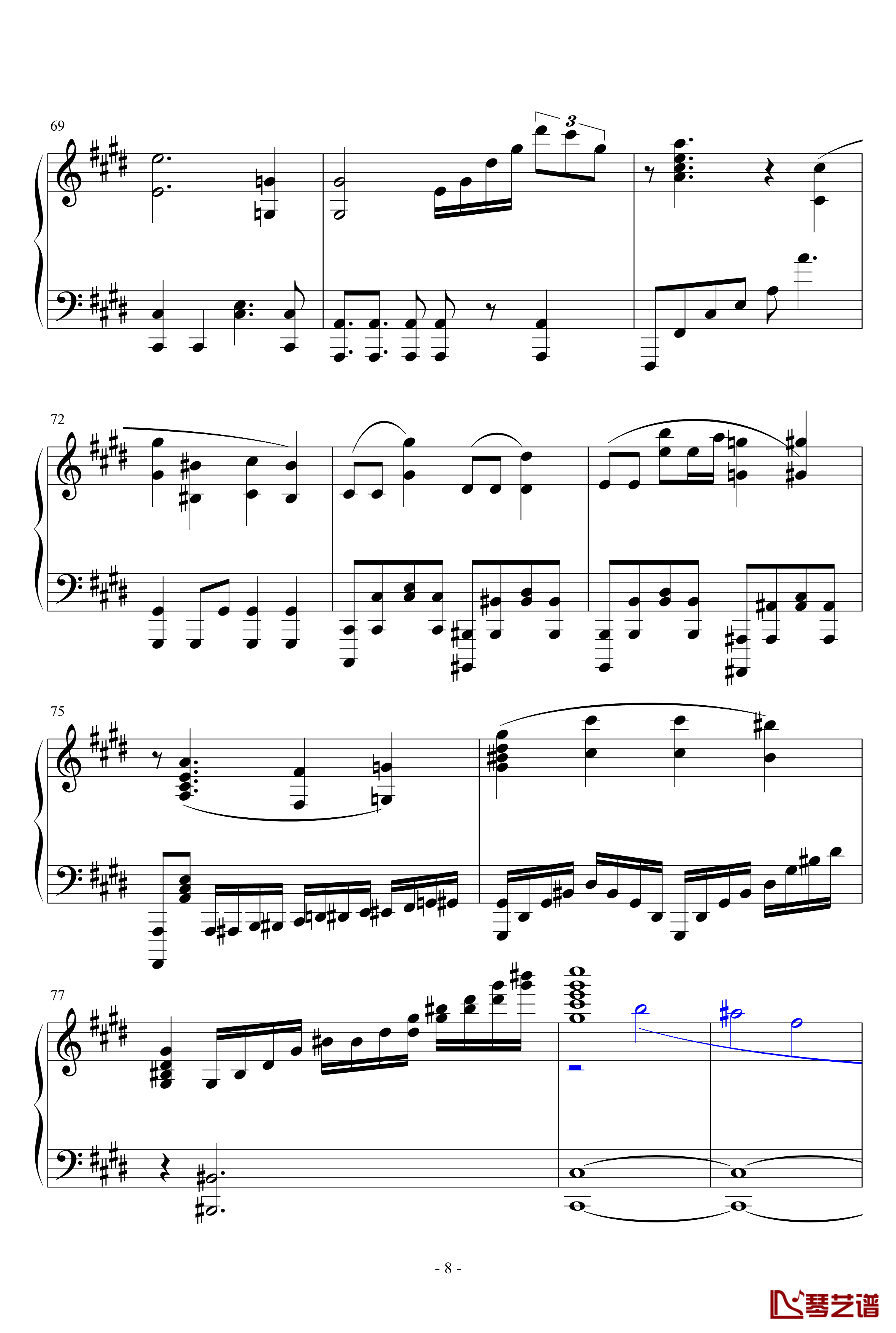 Parousia钢琴谱-Cytus第四章-Deemo-游戏歌曲8