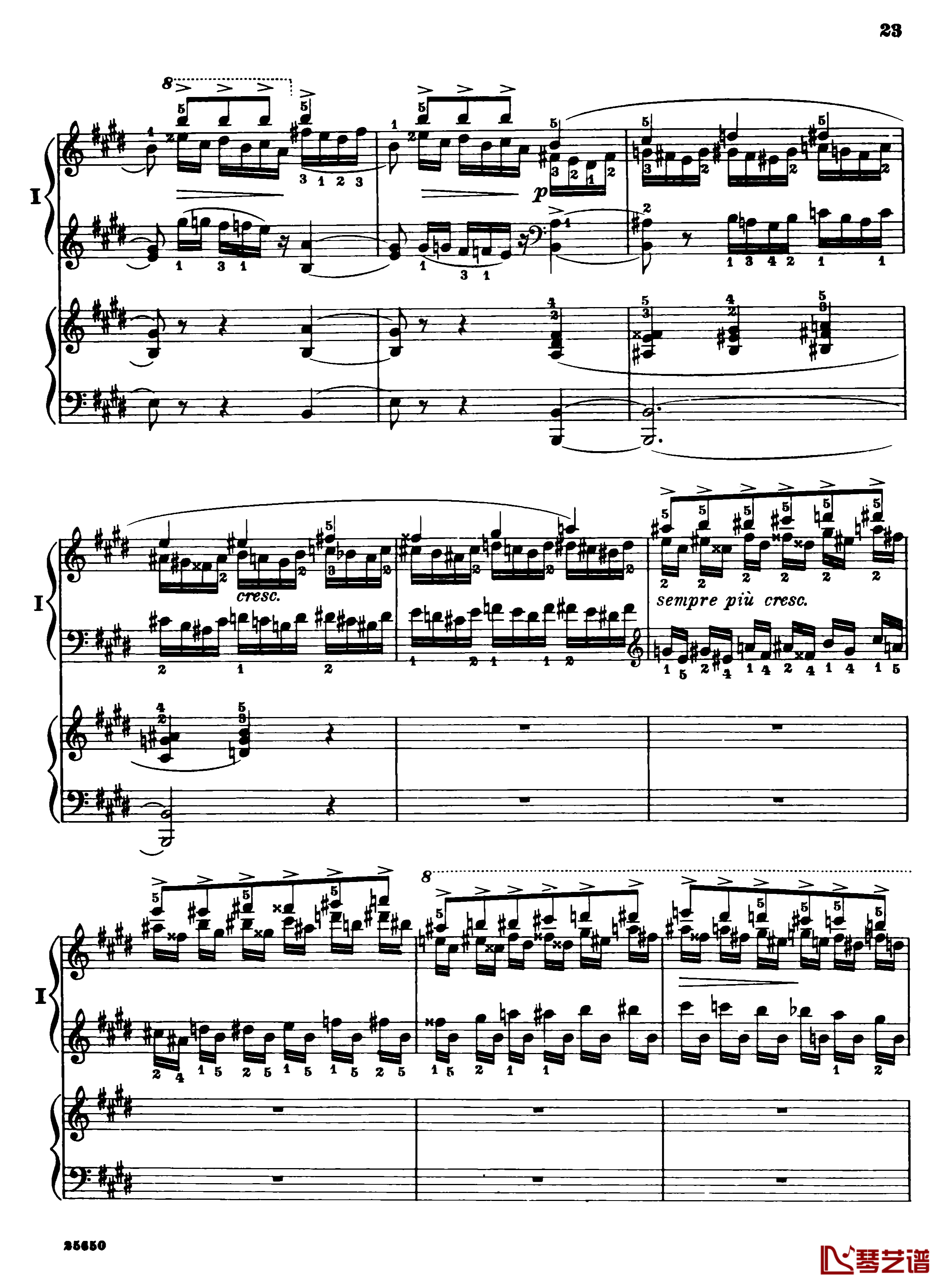 肖邦第一钢琴协奏曲钢琴谱-肖邦25
