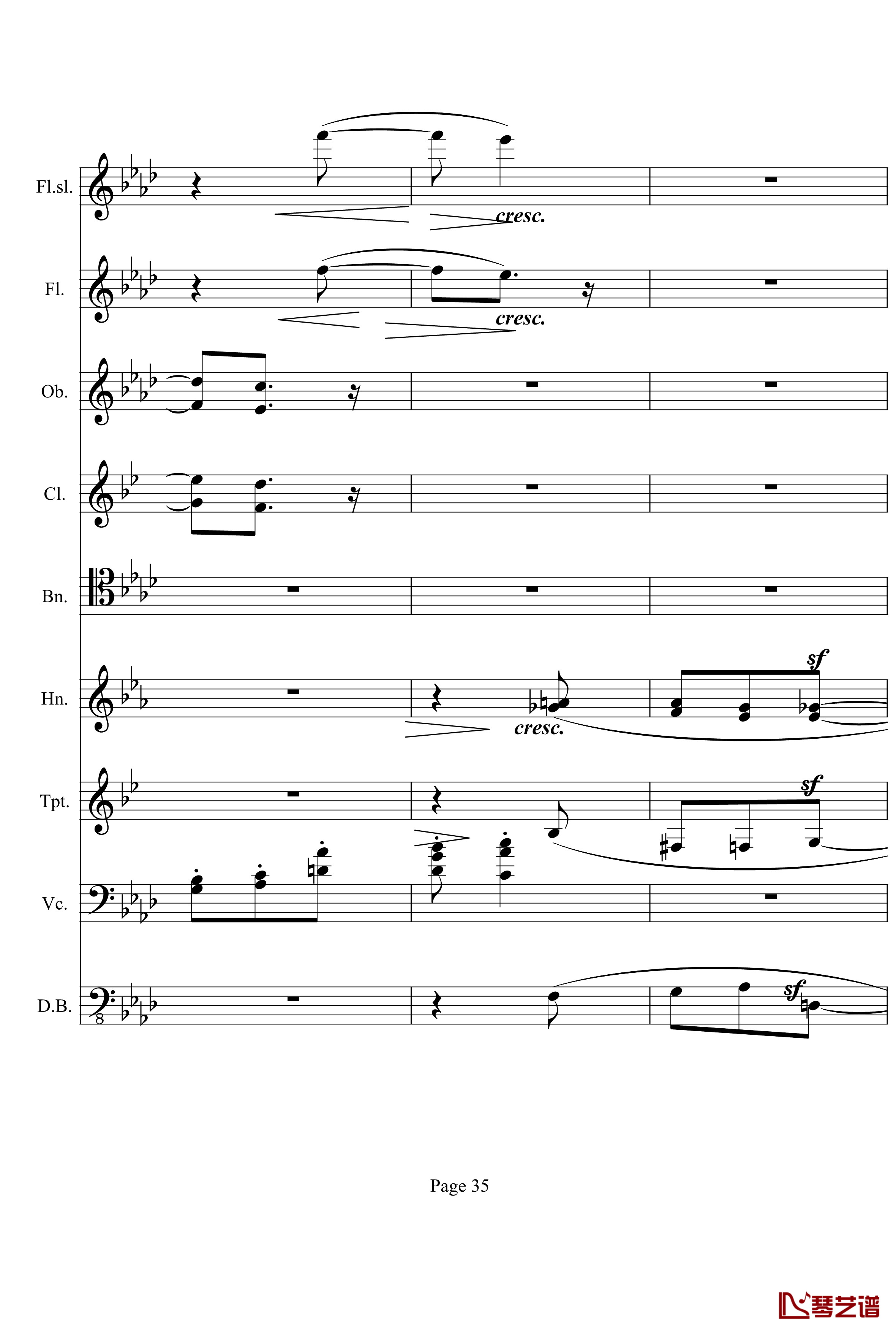 奏鸣曲之交响钢琴谱-第12首-Ⅰ-贝多芬-beethoven35