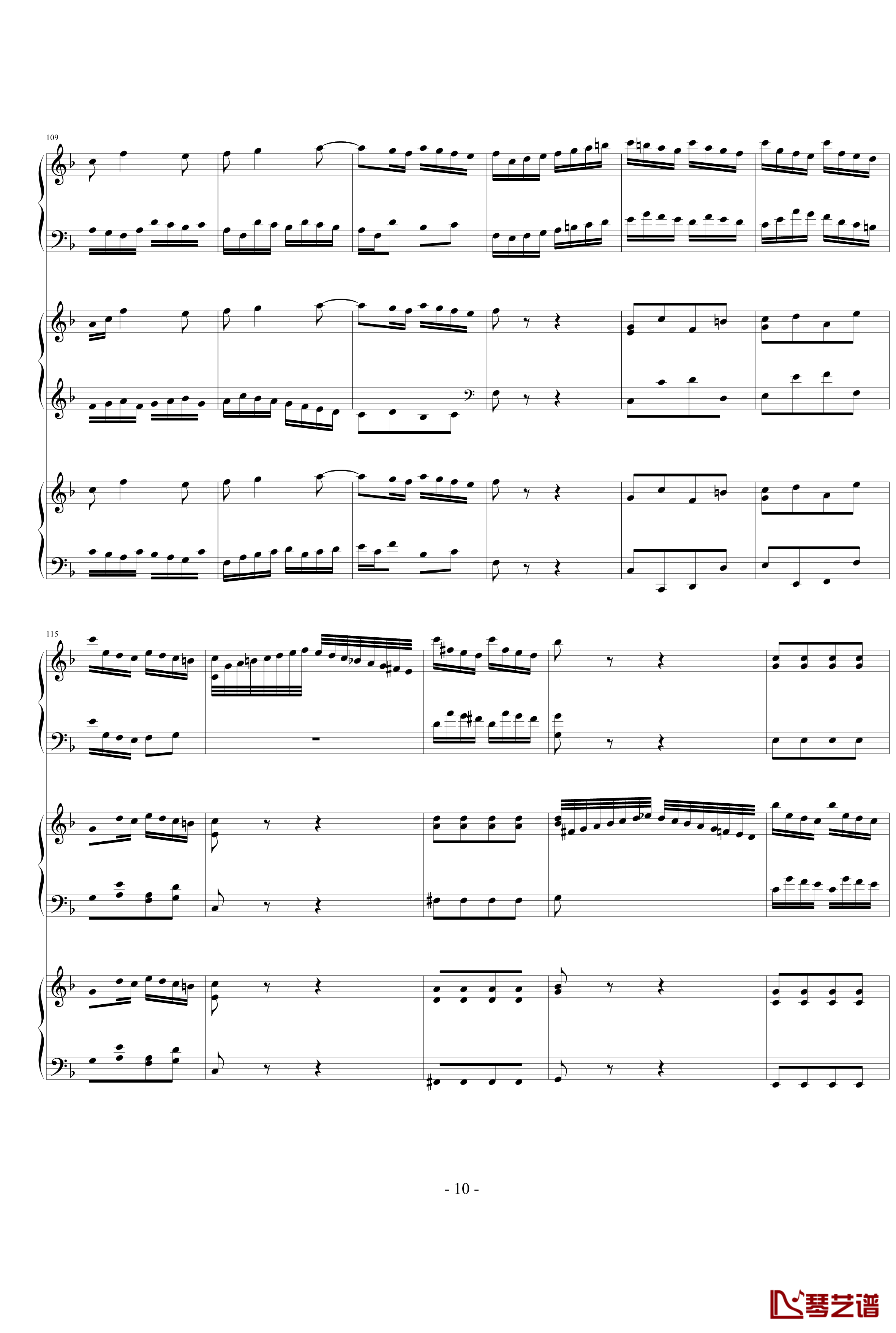 巴赫三键盘协奏曲钢琴谱-钢琴-巴赫-P.E.Bach10