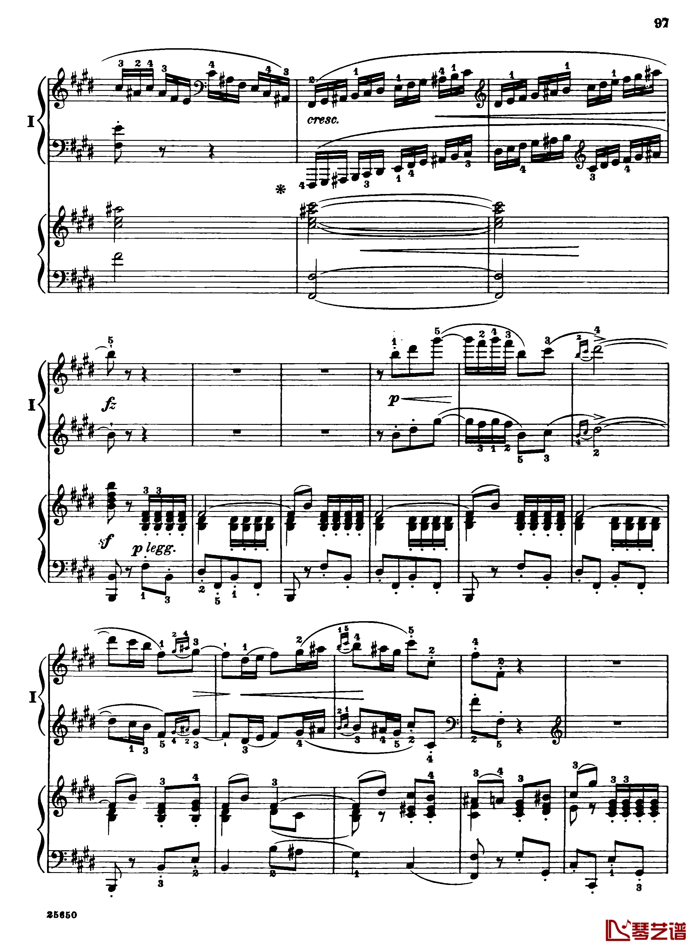 肖邦第一钢琴协奏曲钢琴谱-肖邦99