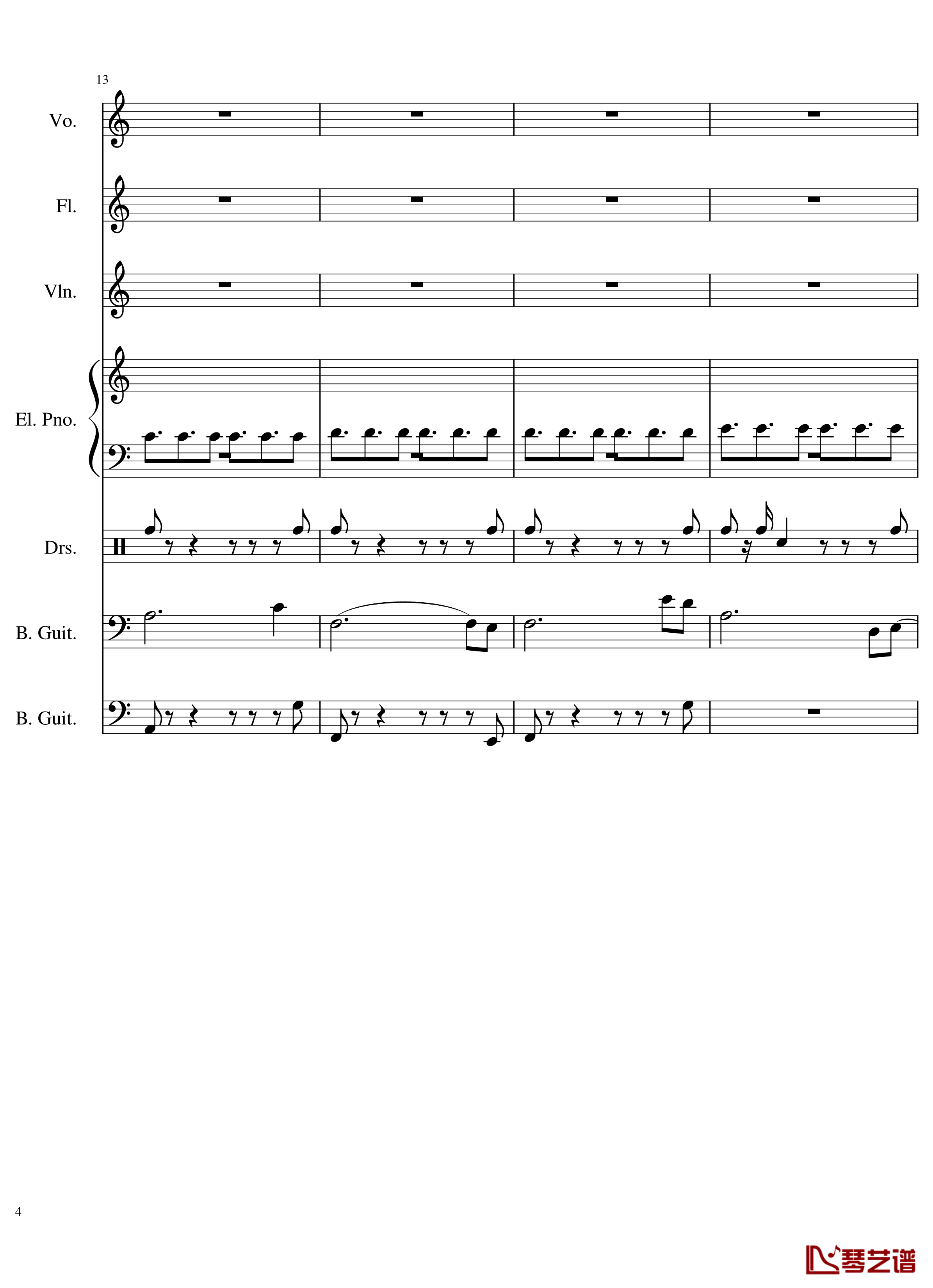 Intro钢琴谱-The xx4