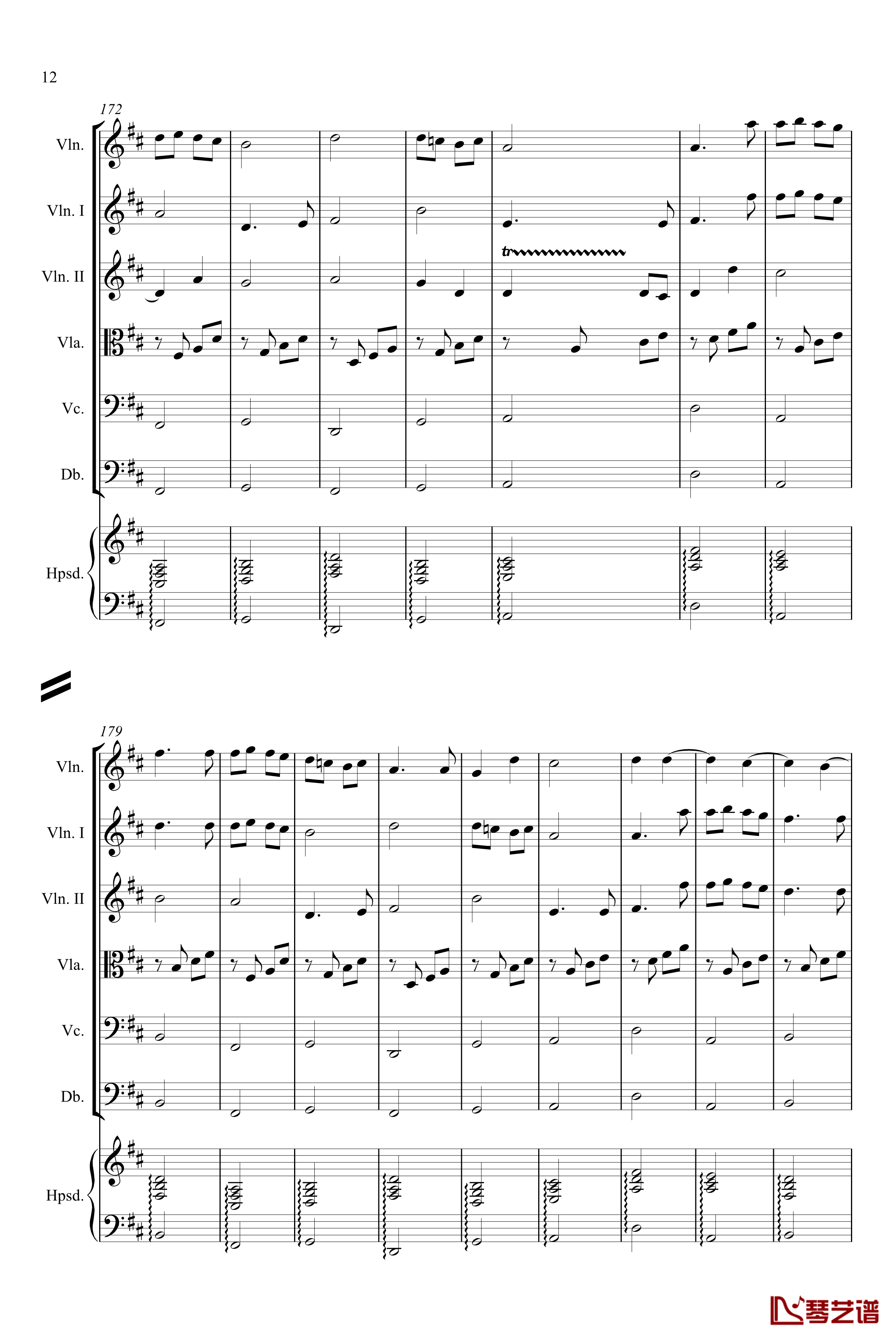 卡农交响曲钢琴谱-帕赫贝尔-Pachelbel12