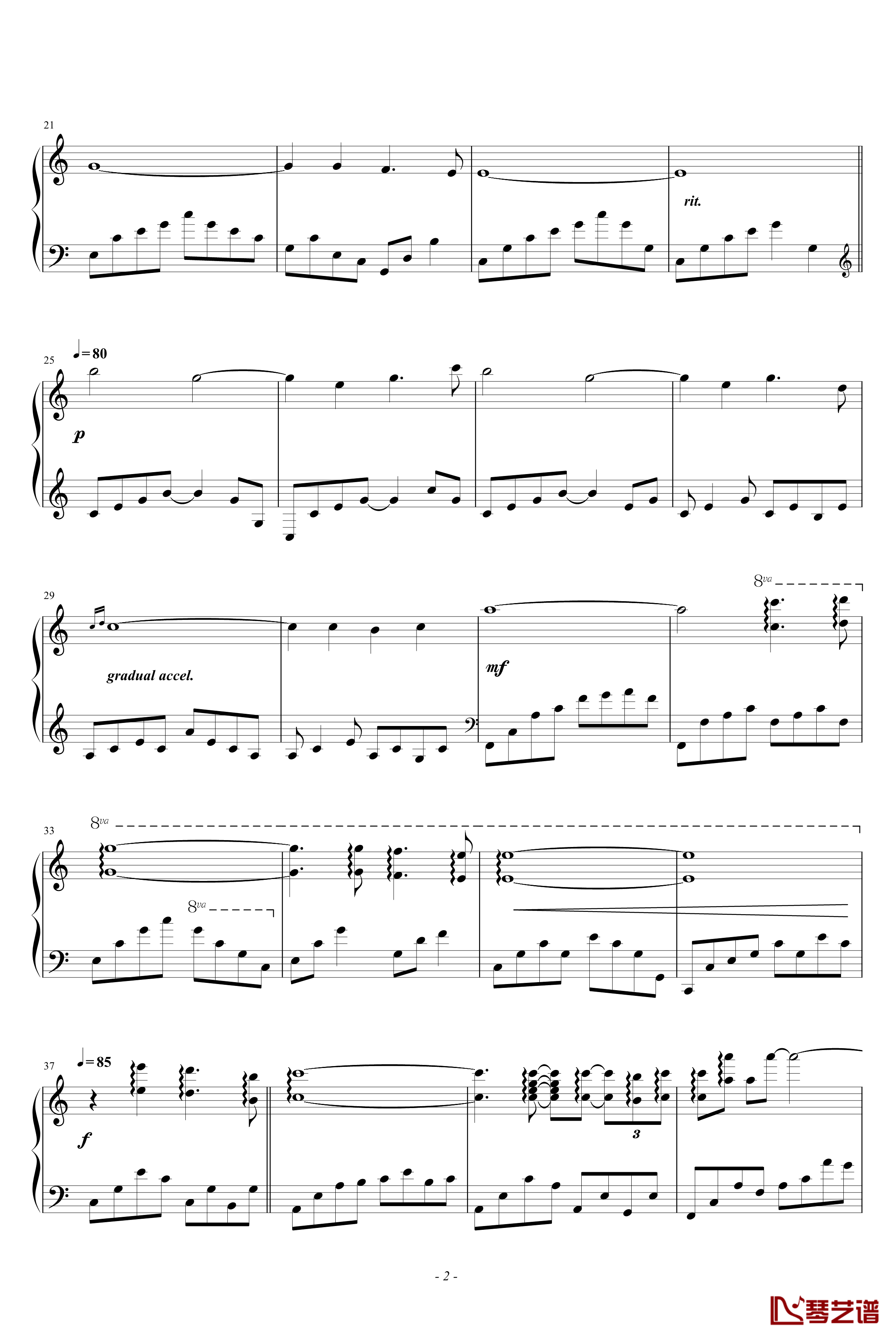 Gracefully钢琴谱-Giovanni Marradi-乔瓦尼2