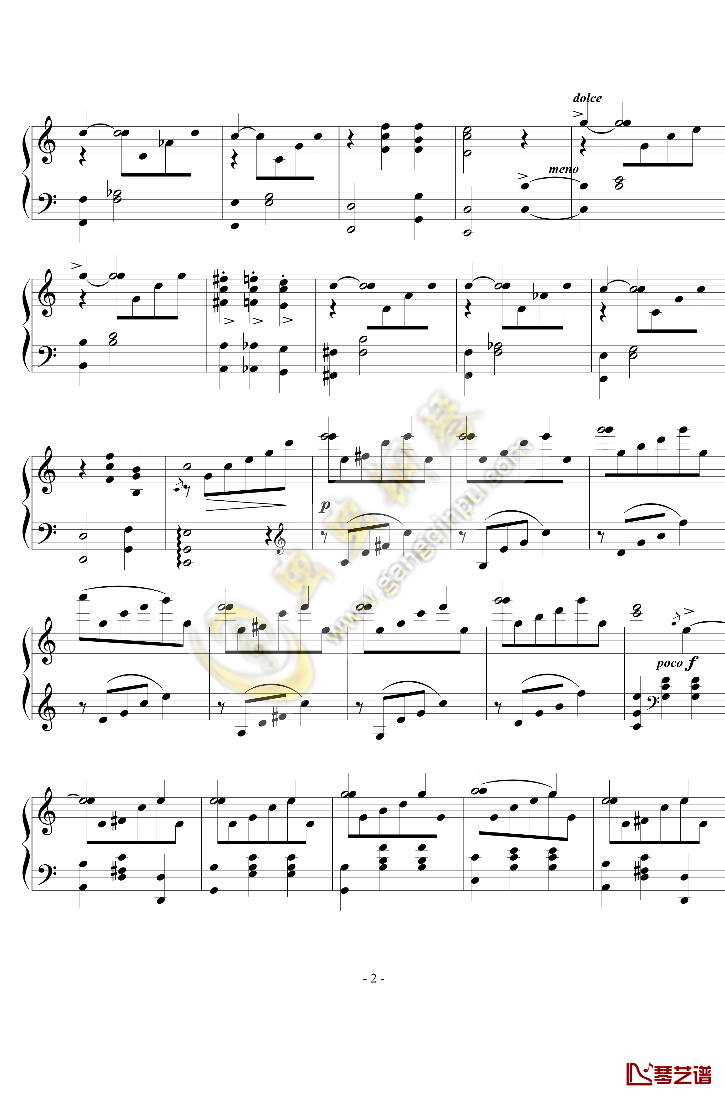 舞曲钢琴谱1-Op.94  No.-西贝柳斯2