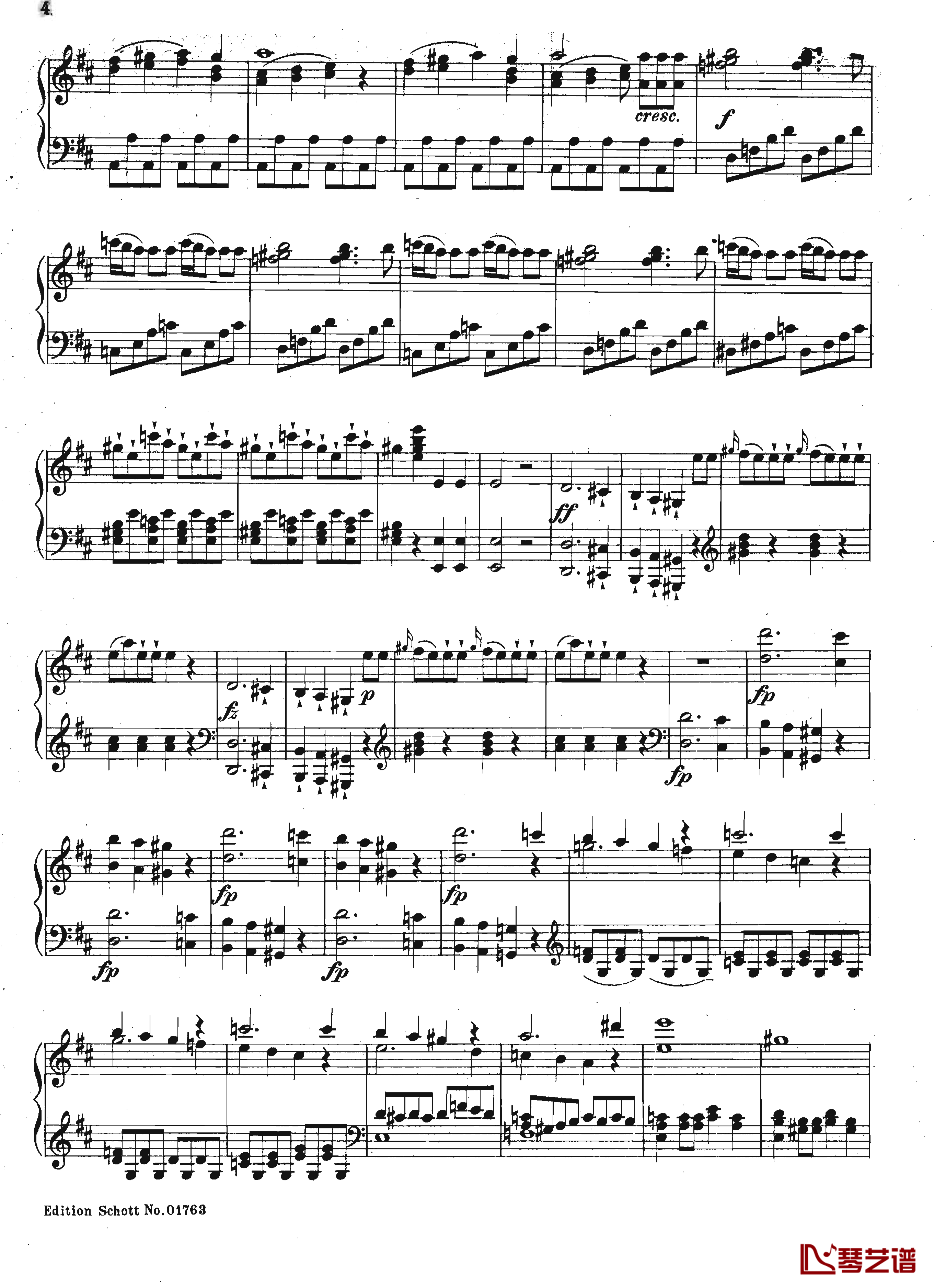 唐璜 序曲 K.527钢琴谱-莫扎特4