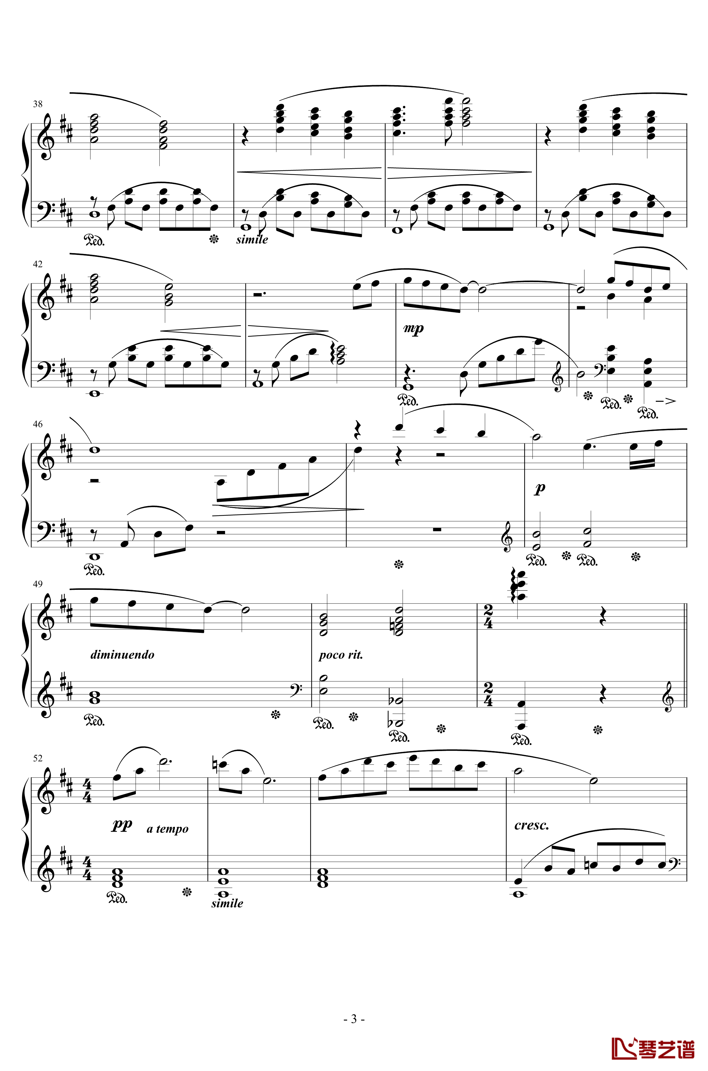 最终幻想7爱丽丝的主题钢琴谱-完整版本-植松伸夫3