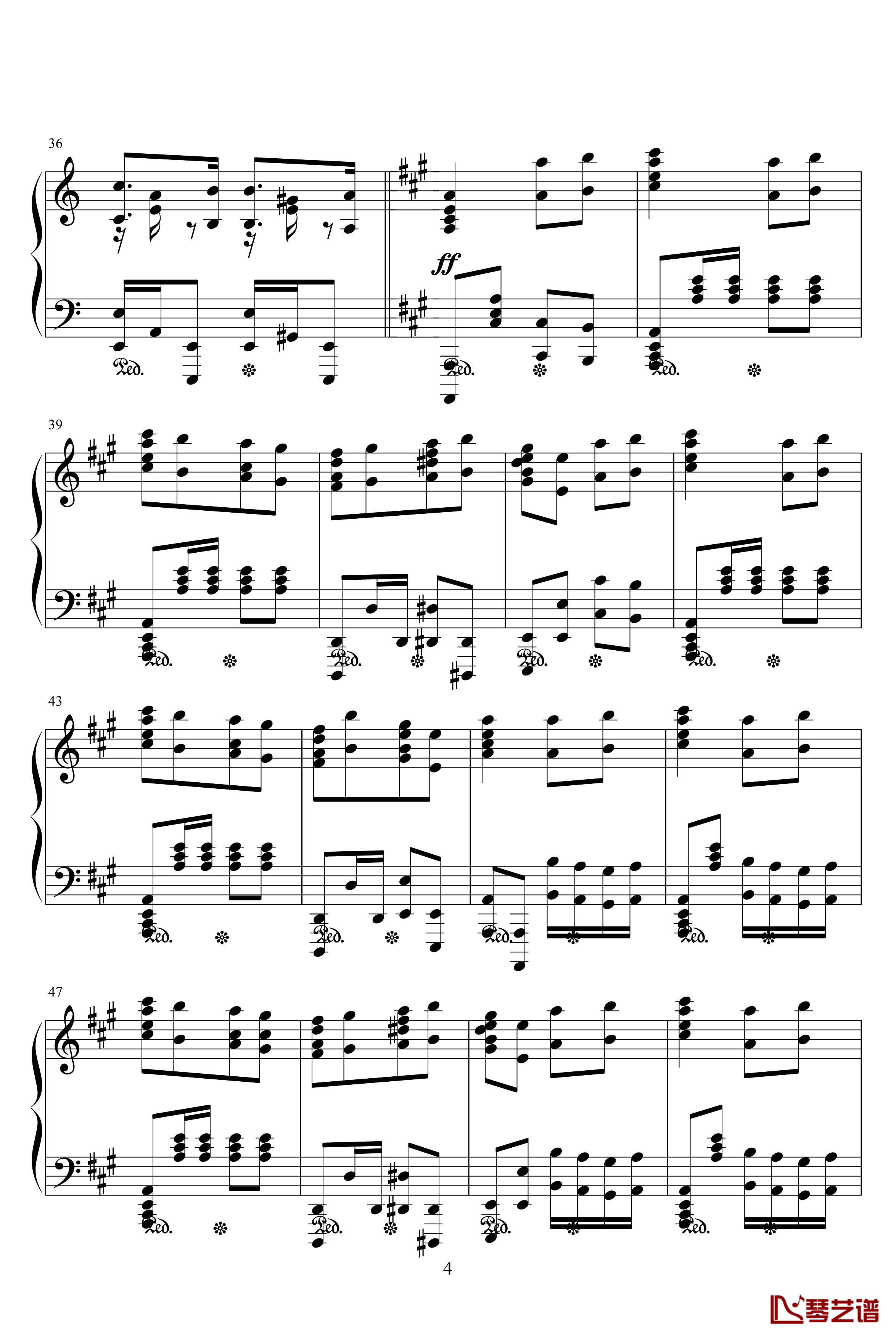 土耳其进行曲钢琴谱-原版-莫扎特-瓦洛多斯4