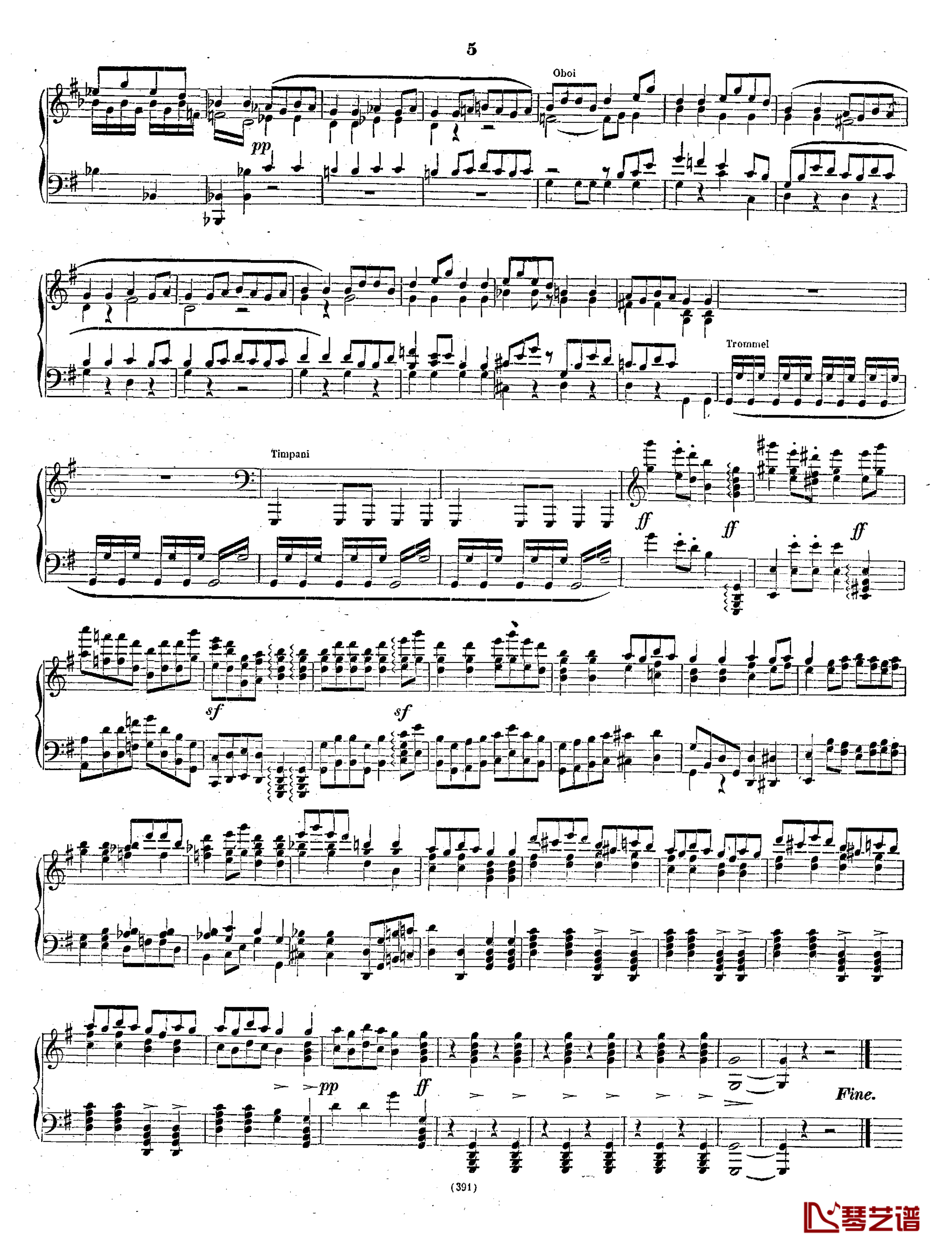 图兰朵Op.37-钢琴谱-序曲-韦伯5