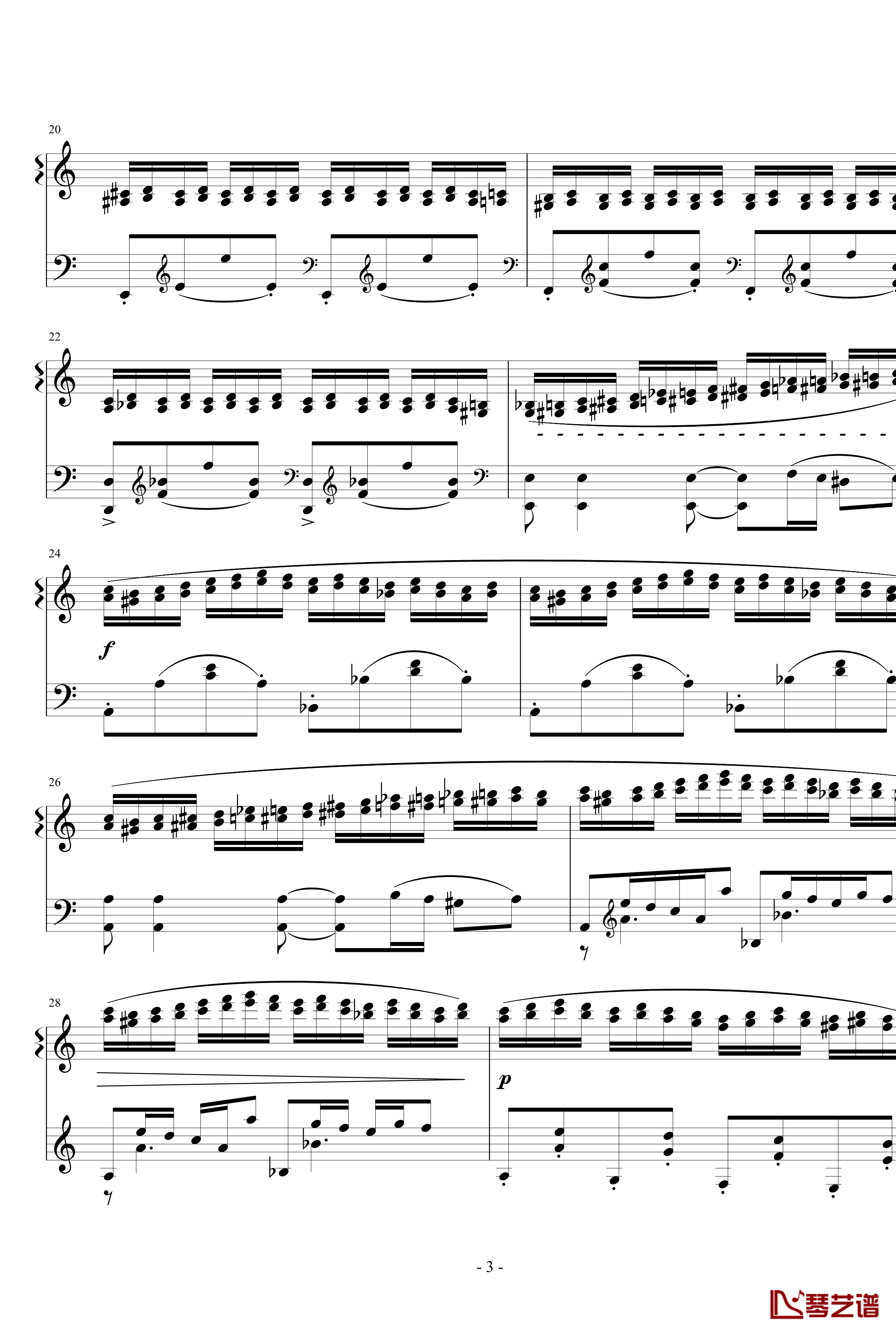 Etude in A Minor钢琴谱-Mazeppa秋涯3
