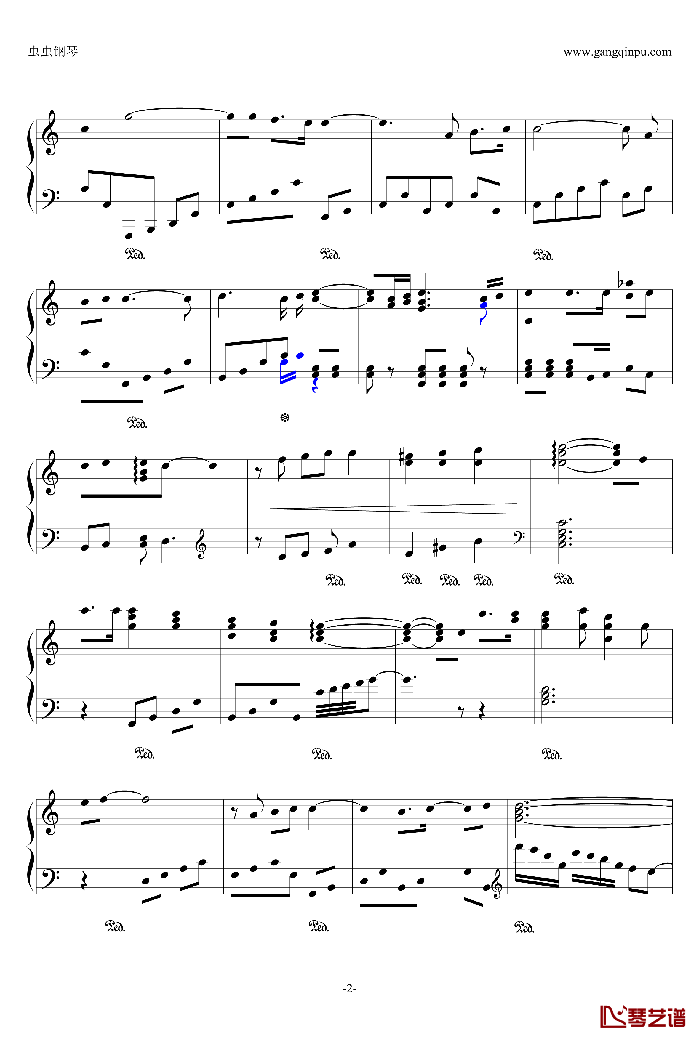 Theme of Wellber钢琴谱-威尔贝鲁物语2
