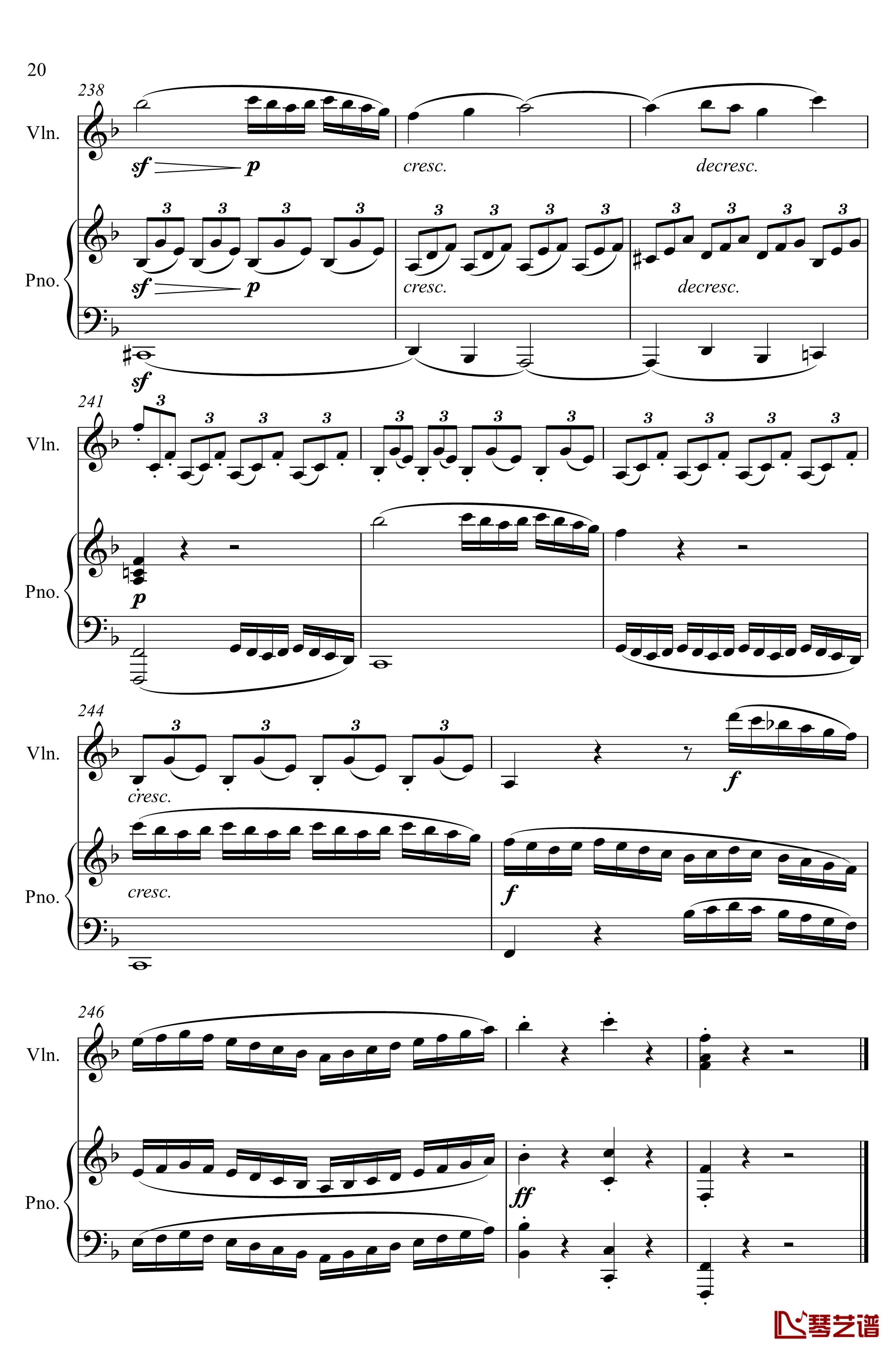 第5小提琴与钢琴奏鸣曲钢琴谱-第一乐章钢琴谱-贝多芬-beethoven20