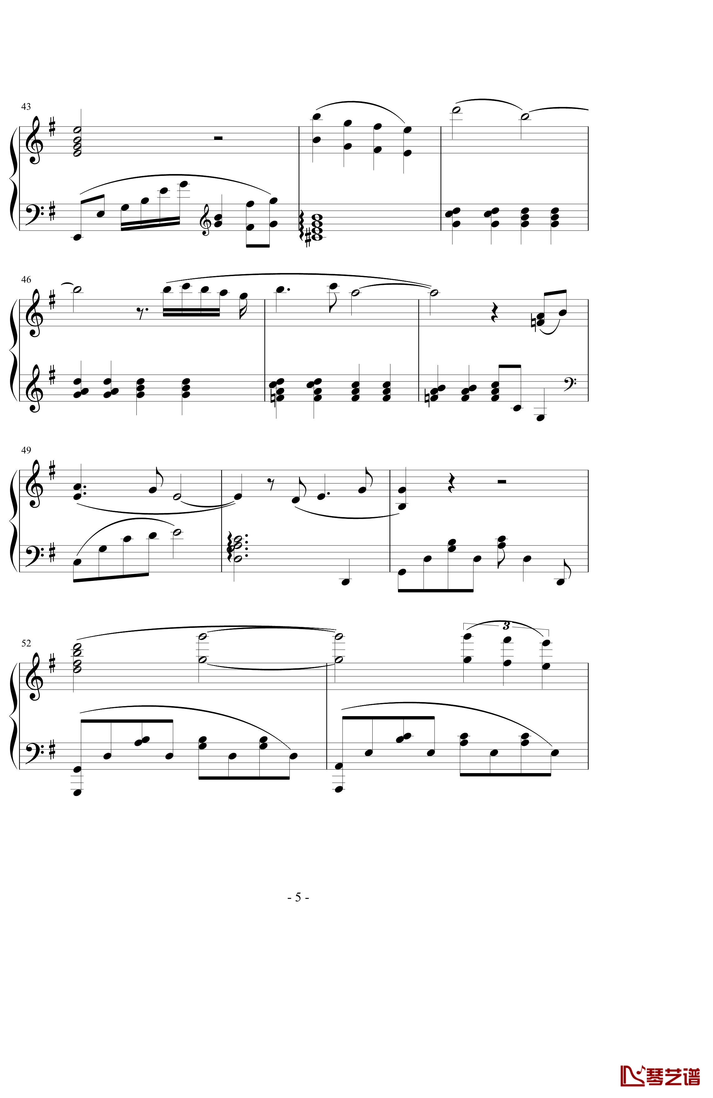 VII克劳德的微笑钢琴谱-最终幻想5