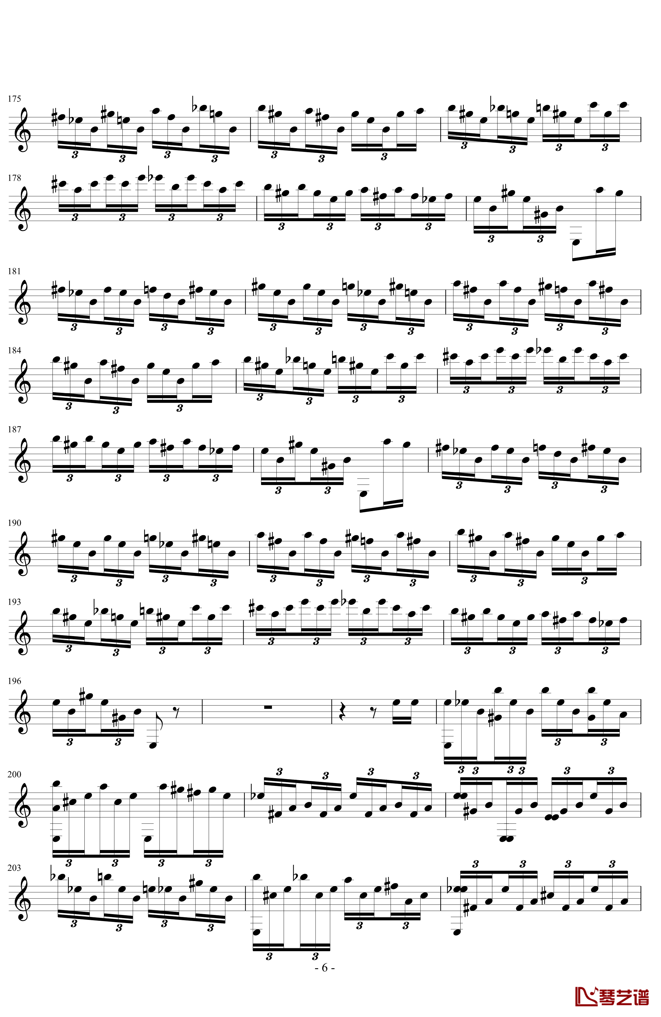 魔笛主题变奏曲钢琴谱-单手-索尔6