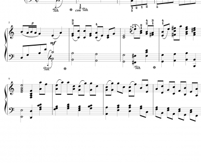 加沃特舞曲钢琴谱-Op.94  No.6-西贝柳斯