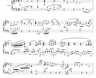 アウギュステ列島钢琴谱OST -碧蓝幻想 -白沫の瀑布