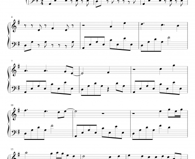 卷珠帘钢琴谱-简单版-霍尊