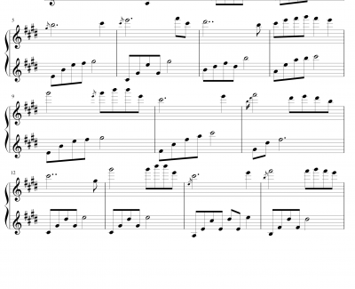 是我在做多情种钢琴谱-八音盒版-胡杨林