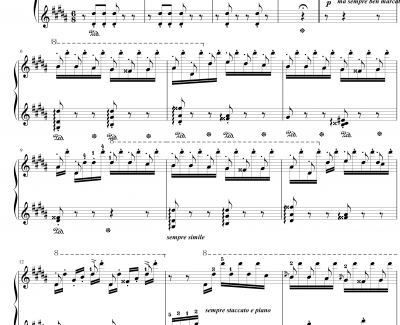 钟钢琴谱-李斯特练习曲 