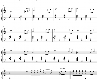 斯拉夫之歌钢琴谱-简化版-戴维.赫勒韦尔
