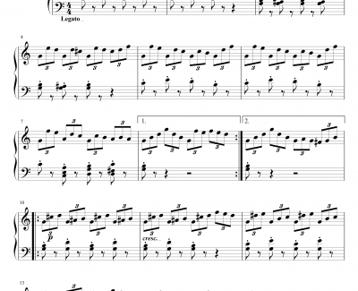 车尔尼849第三条钢琴谱-车尔尼Op.849 No.3，-Czerny 