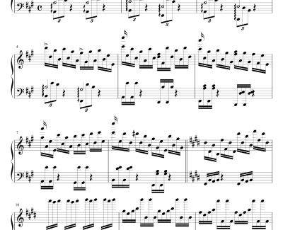 A大调练习曲钢琴谱-84jimmy